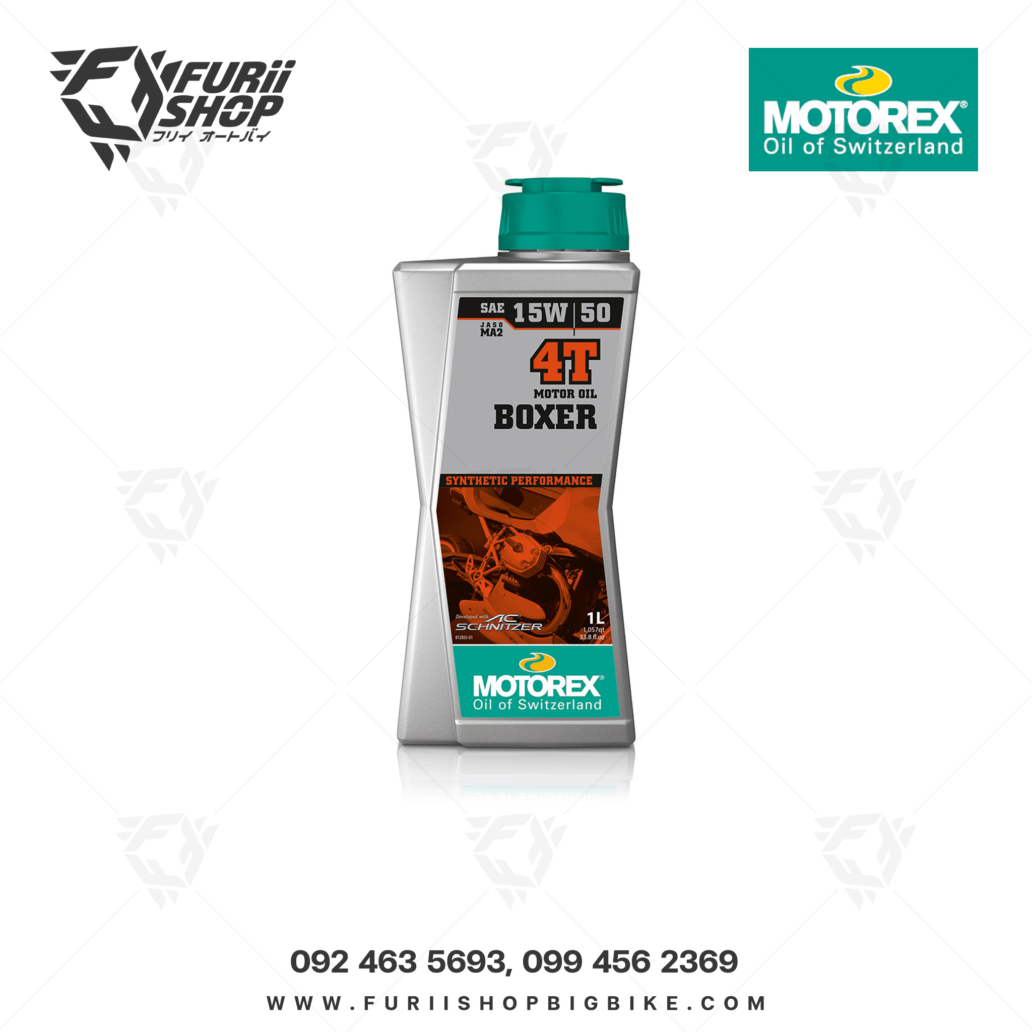 น้ำมันเครื่องมอเตอร์ไซค์ MOTOREX BOXER 4T 15W/50