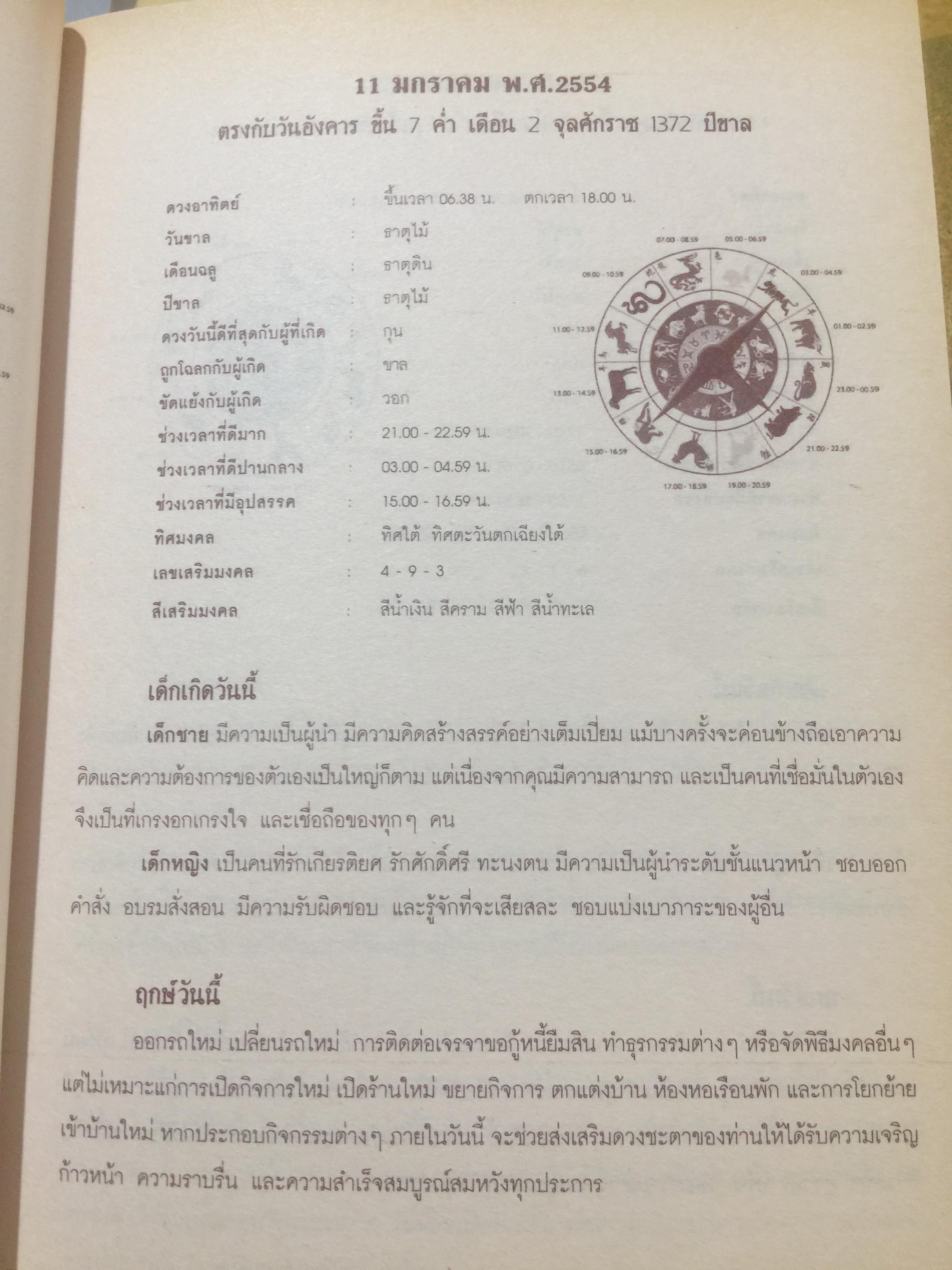 คัมภีร์ โหร ฤกษ์ยาม อภิมหามงคล 2554. ตรวจดวงชะตาแบบวันต่อวัน ติดต่อกันตลอดทั้งปี เหมือนมีคัมภีร์ชี้นำทางชีวิต อาจารย์ ตุลา พรหมญาณ 0 กก.