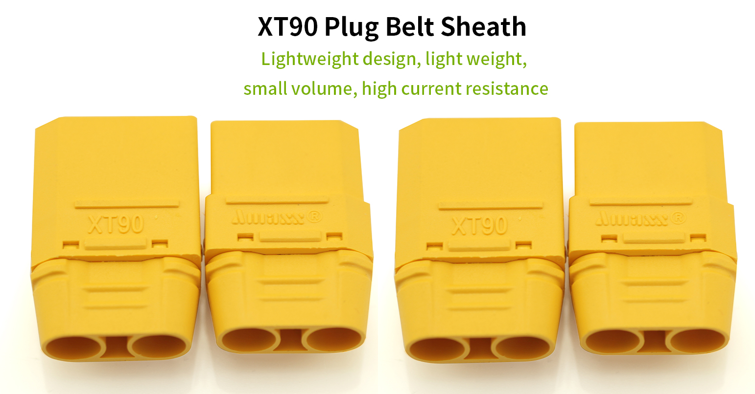 คอนเนกเตอร์ XT90 2 คู่ แบบมีฝาปิด ( connector terminalXT90 ,90A Male & Female Bullet Connectors Plug ,ขั้วต่อแบตเตอรี่ )