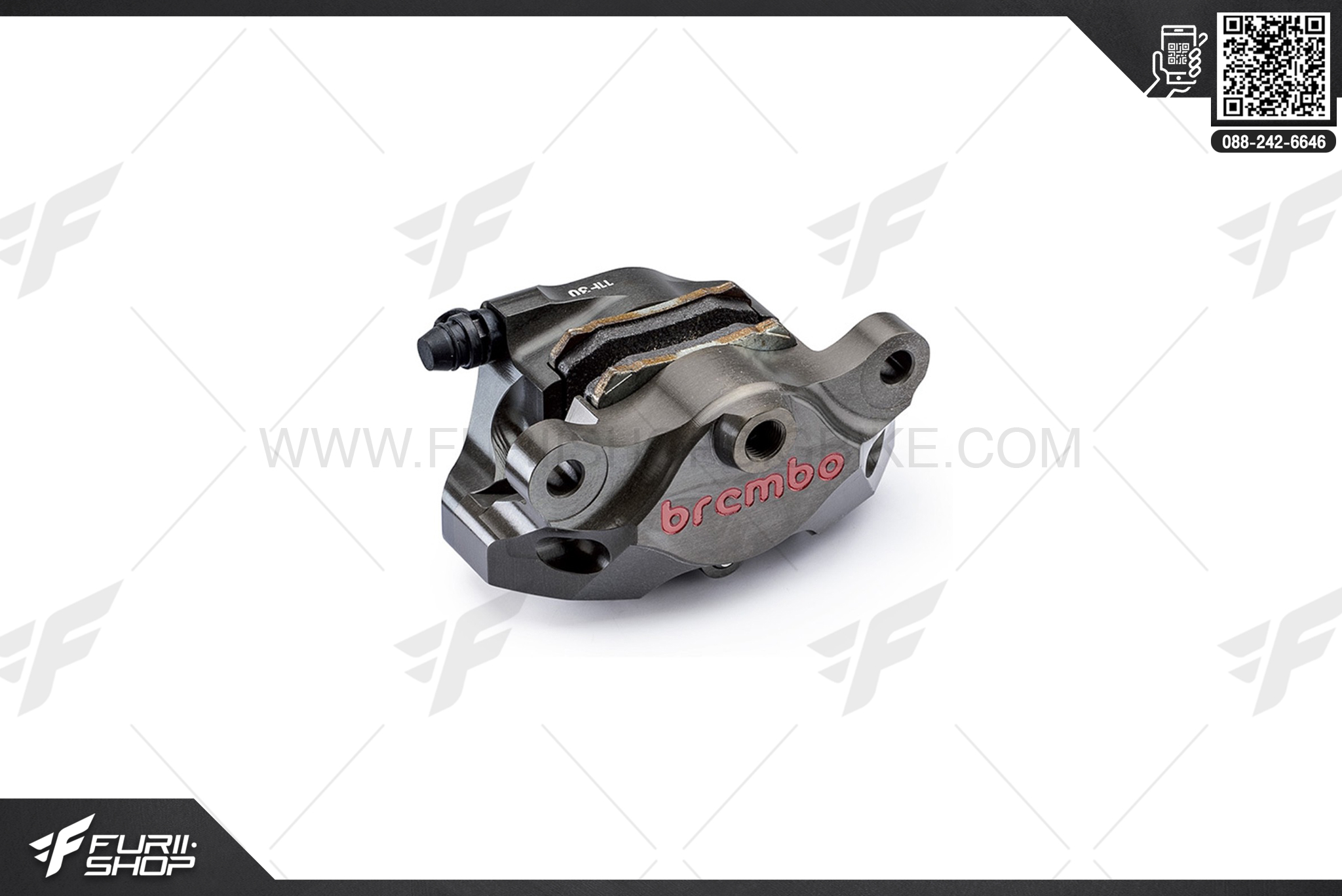 ปั๊มเบรกล่าง Brembo Racing CNC 2P (brown)"ด้วงช็อค"
