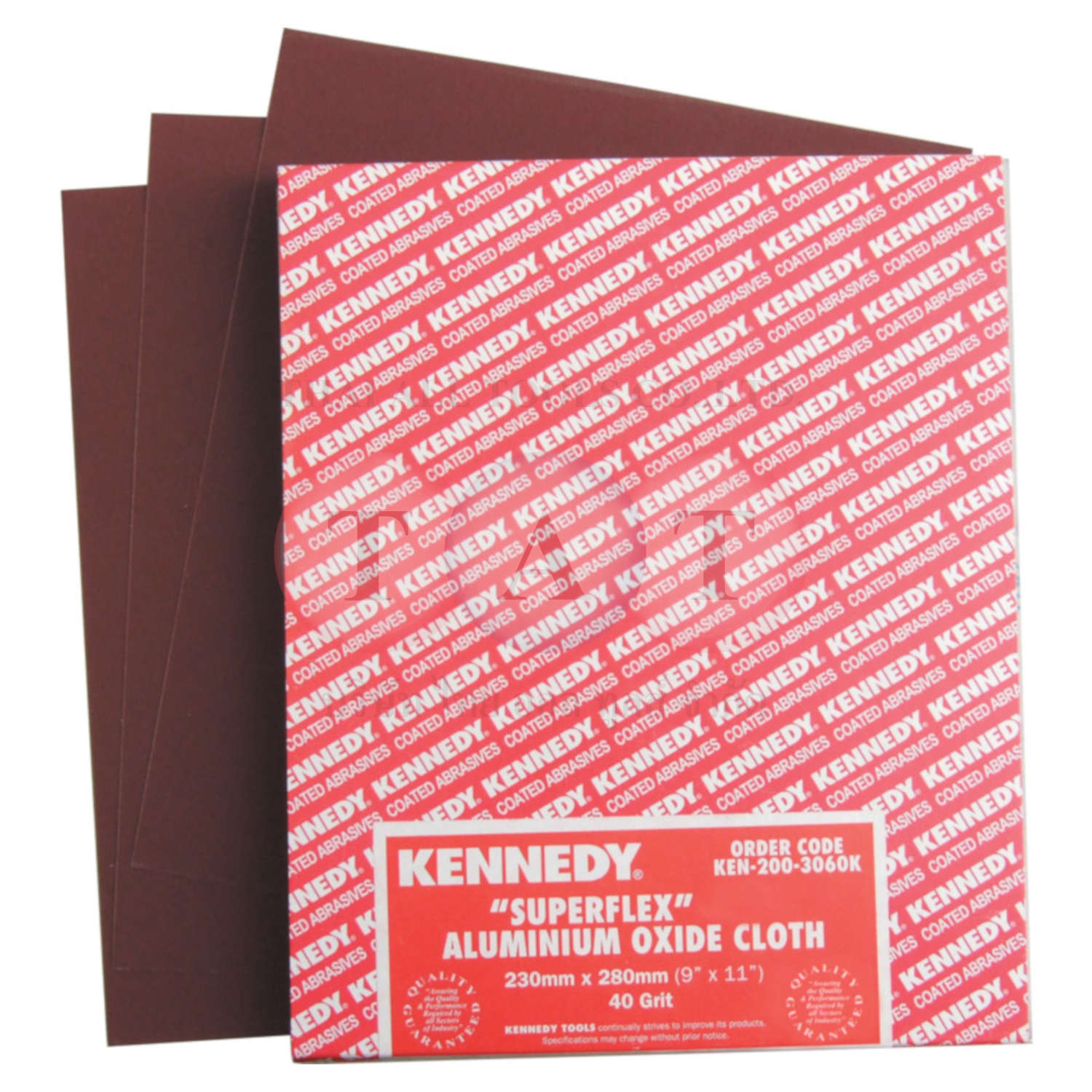 Kennedy.9"x11" SUPERFLEX CLOTH SHEETS GRADE 220 - Pack of 10