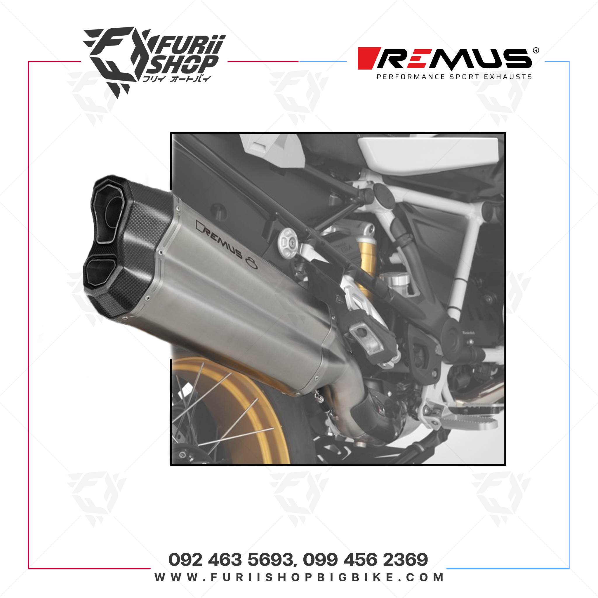 ท่อ Remus Slip-on Titanium for BMW R1300GS 2023-2024