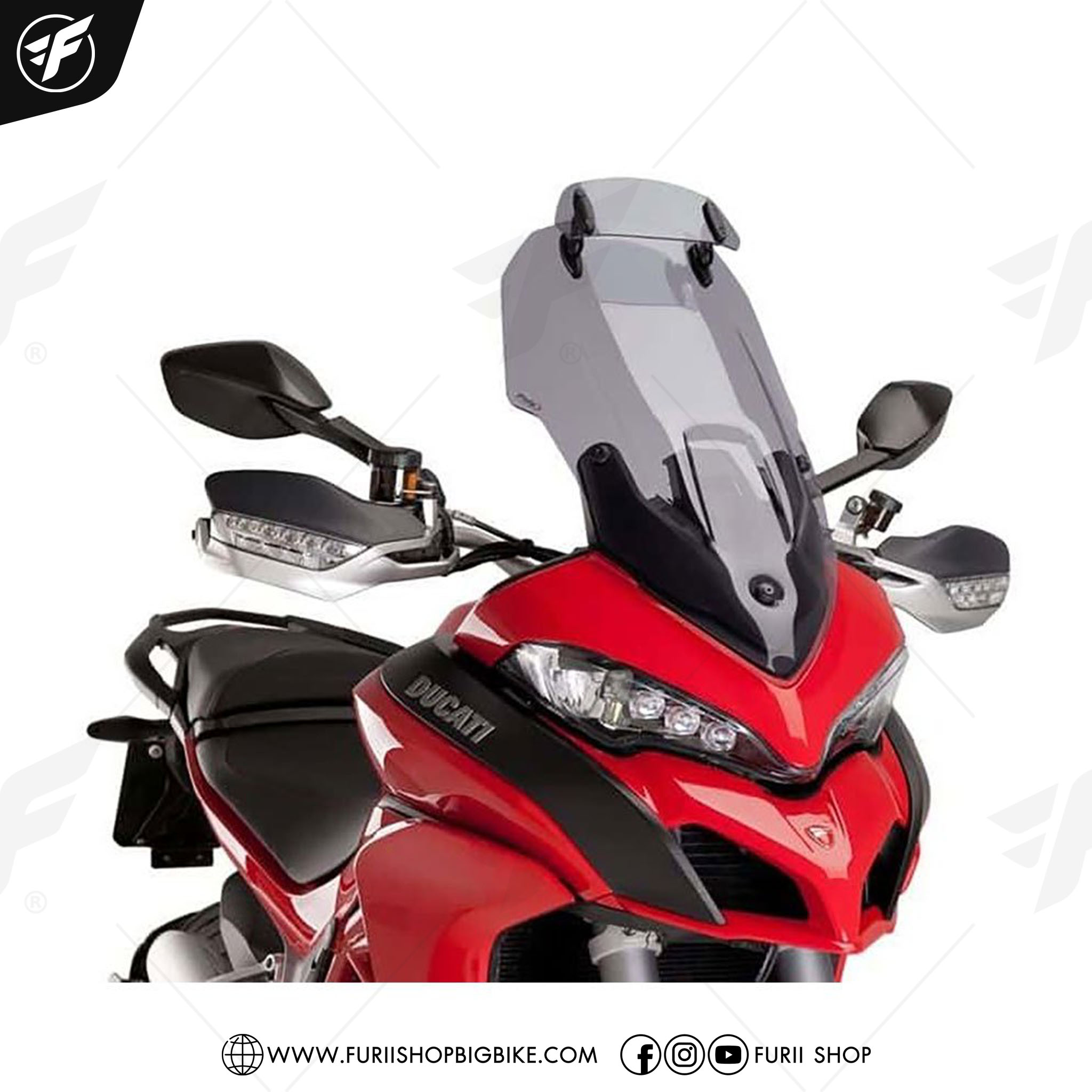 ชิวหน้า PUIG TOURING WINDSHIELD WITH VISOR FOR Ducati MultiStrada 1200 / 1260 Multistrada 950 / 950 S