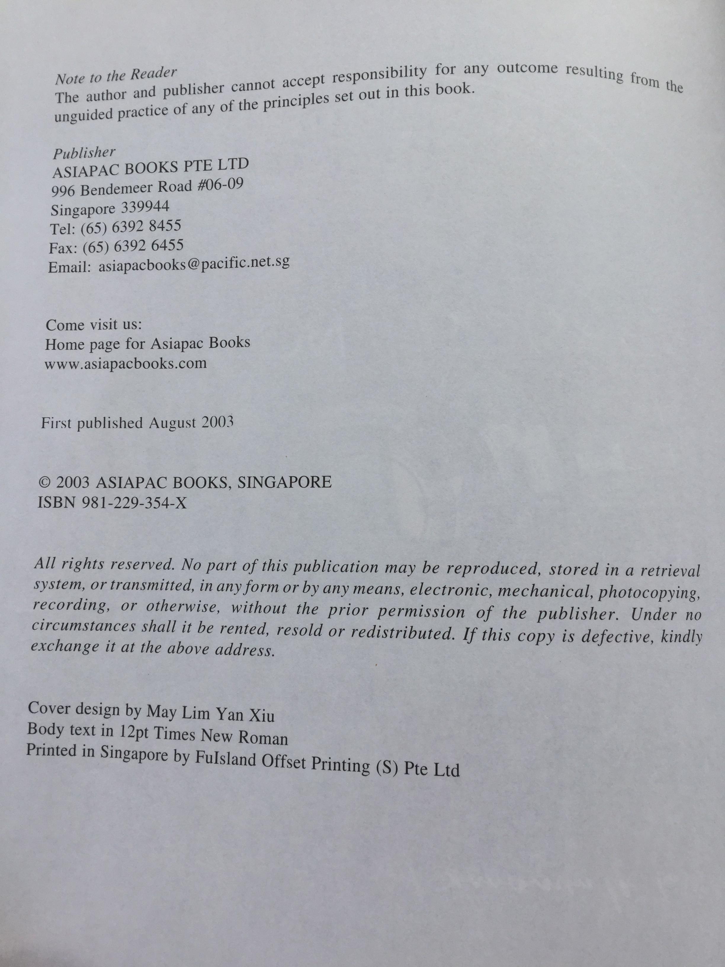 basic science of Feng Shui. A Handbook for Practitioners. ผู้เขียน Vincent Koh 0 กก.