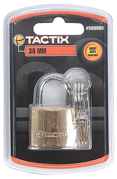 (B)กุญแจทองเหลือง 500005 30มม. TACTIX