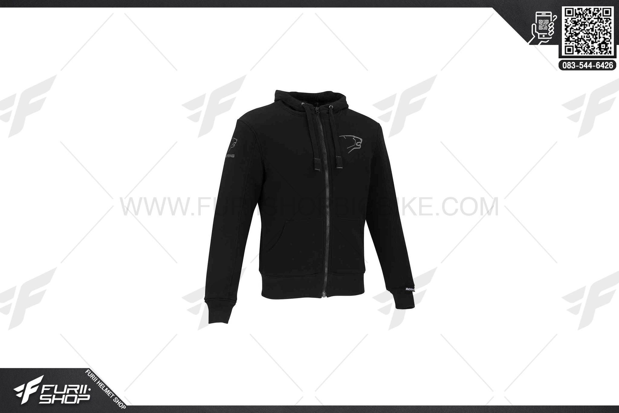 เสื้อแจ็คเก็ต Bering Hoodiz BLACK