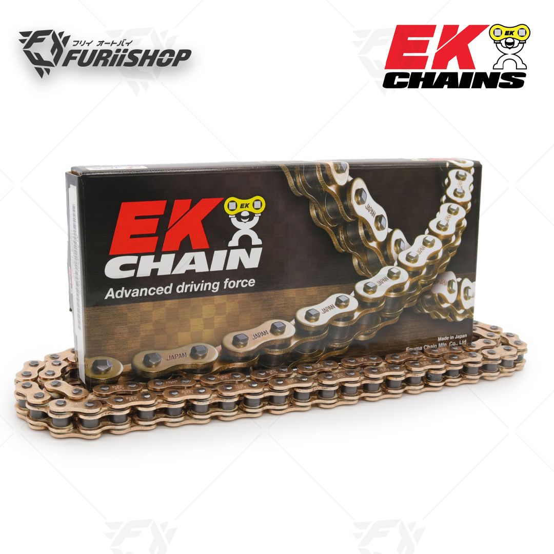 โซ่มอเตอร์ไซค์ EK Chain 530 : QX-RING CHAINS Gold