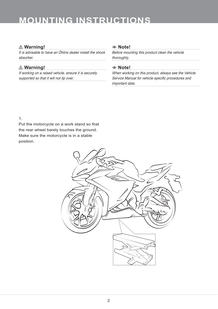 โช๊คหลังแต่ง Ohlins HO136 For Honda CBR150R ปี 2022