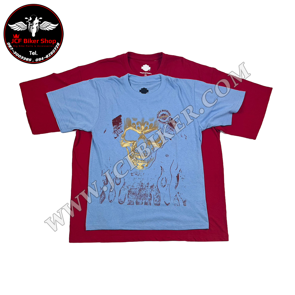 เสื้อยืดแขนสั้น H-D แนววินเทจ นกอินทรี แดง XXL