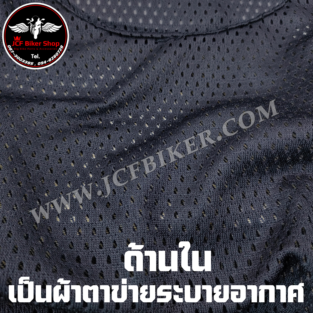เสื้อการ์ดยีนส์ FREE YOGIN ผลิตจากผ้าโพลีเอสเตอร์100 % ซับด้านในเป็นตาข่ายระบายอาการได้ดี