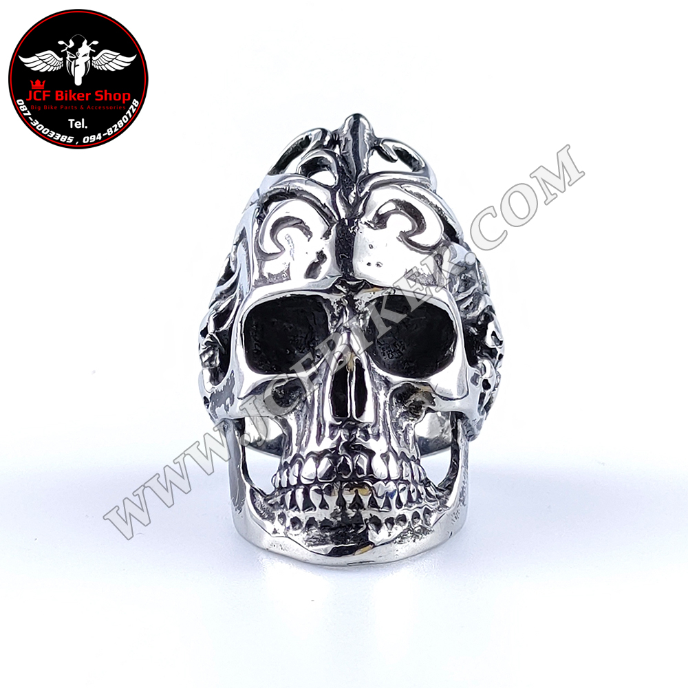 แหวน H-D ลายหัวกะโหลกไฟ