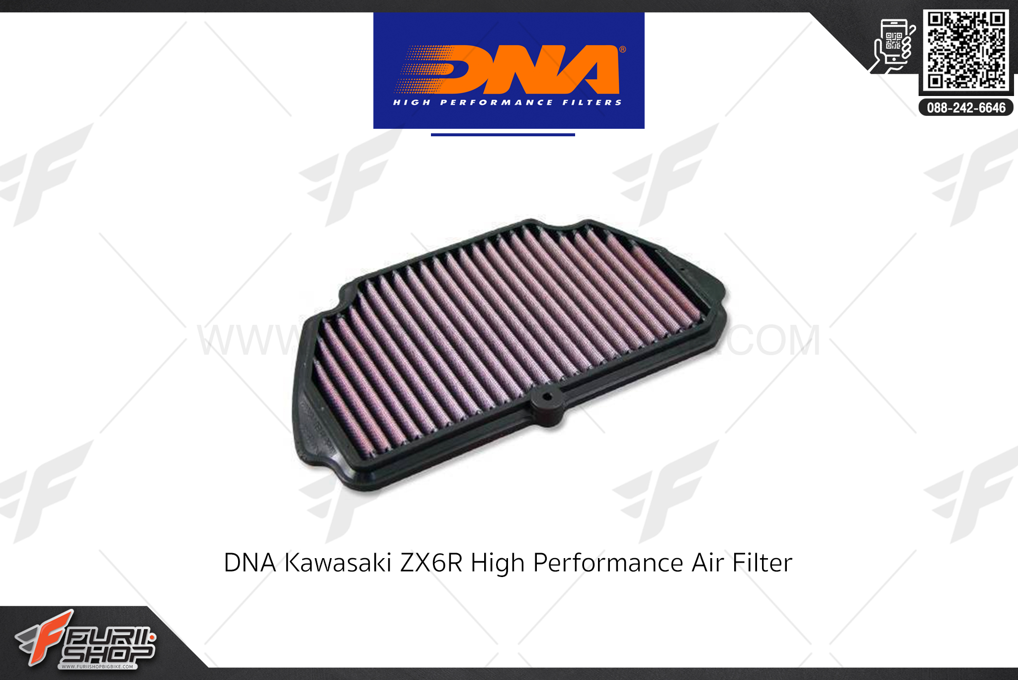 กรองอากาศ DNA HIGH PERFORMANCE FILTERS : Kawasaki ZX6R