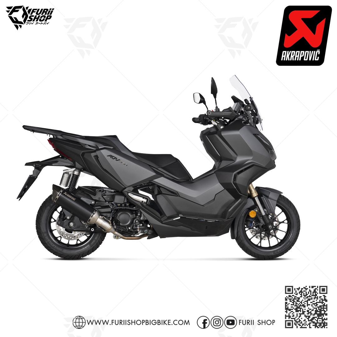 ท่อแต่ง Akrapovic Slip on Black New Shape (1รู) : for Honda ADV350 2022