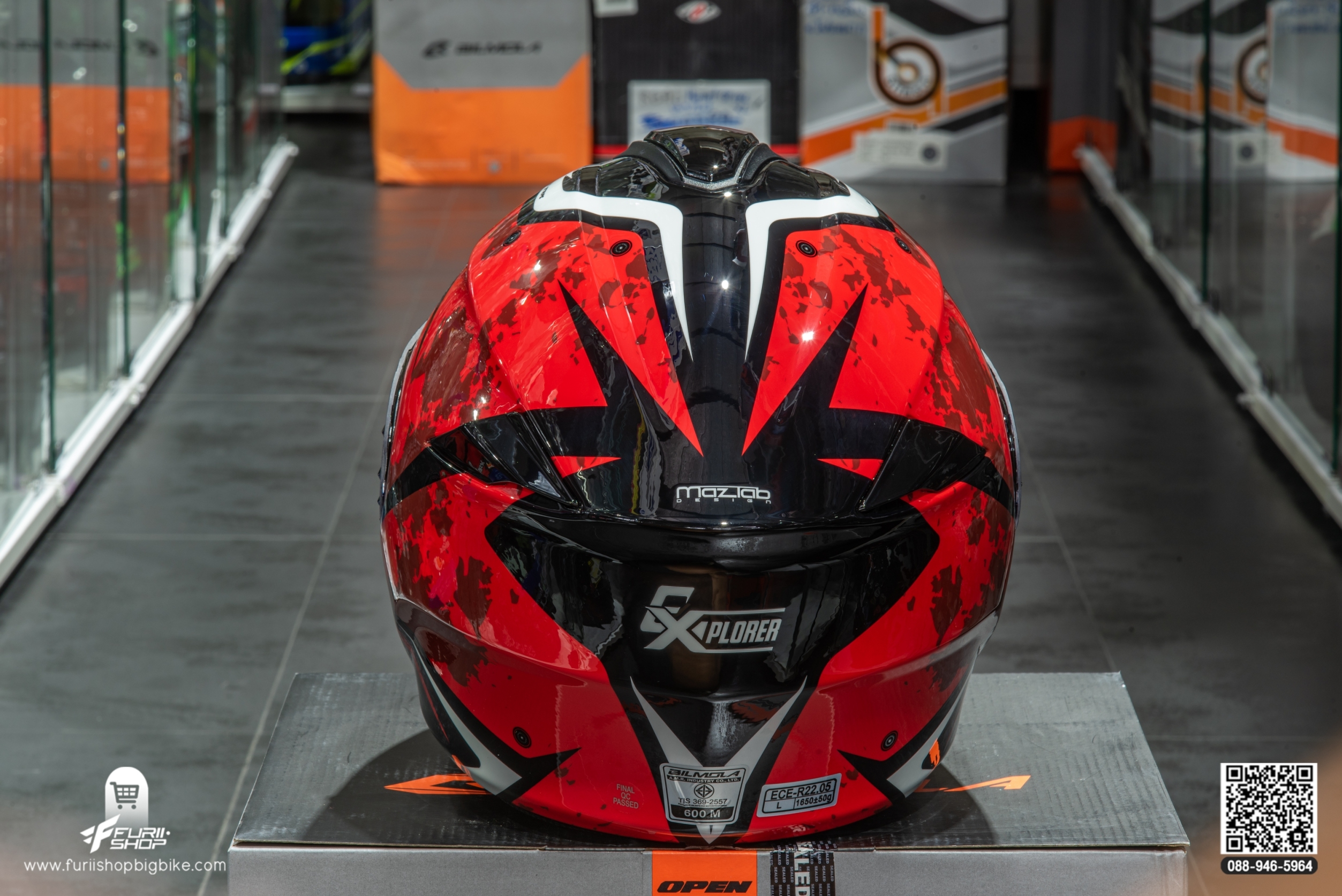 หมวกกันน็อค BILMOLA Explorer EVO RED (GLOSSY)