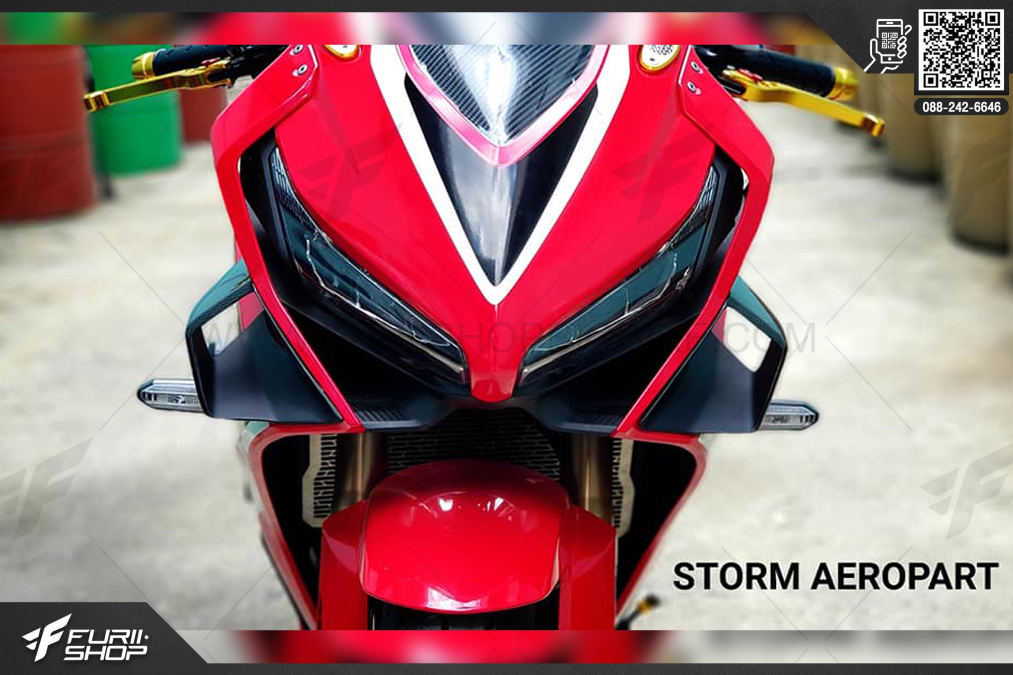วิงเล็ต ปีกใต้ไฟหน้าแต่ง WINGLETS FOR HONDA CBR650R