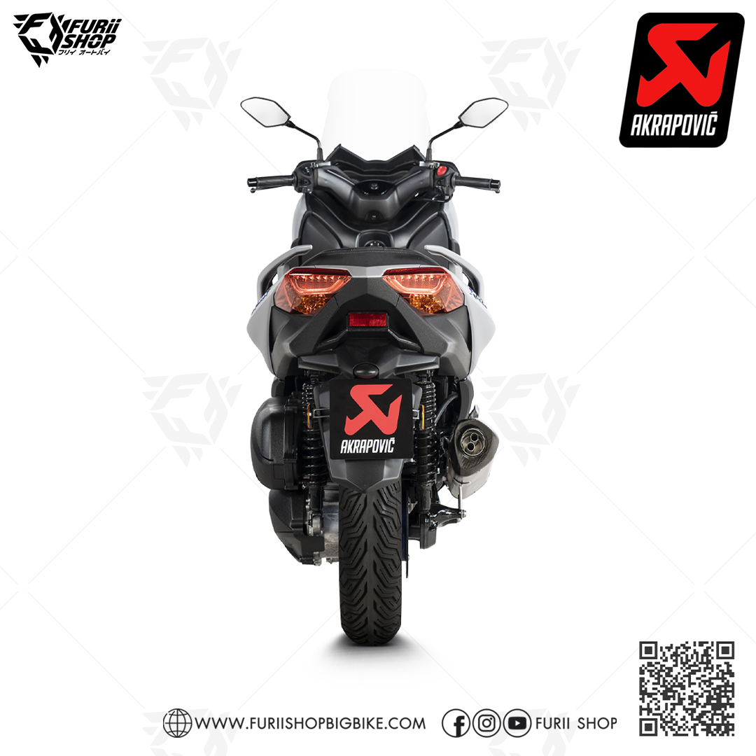 ท่อมอเตอร์ไซค์/ท่อแต่ง/ท่อไอเสีย Akrapovic Slip on Titanium Logo Aluminium 2 Holes : for Yamaha XMax 300 2017-2020/All new euro5 2021-2023