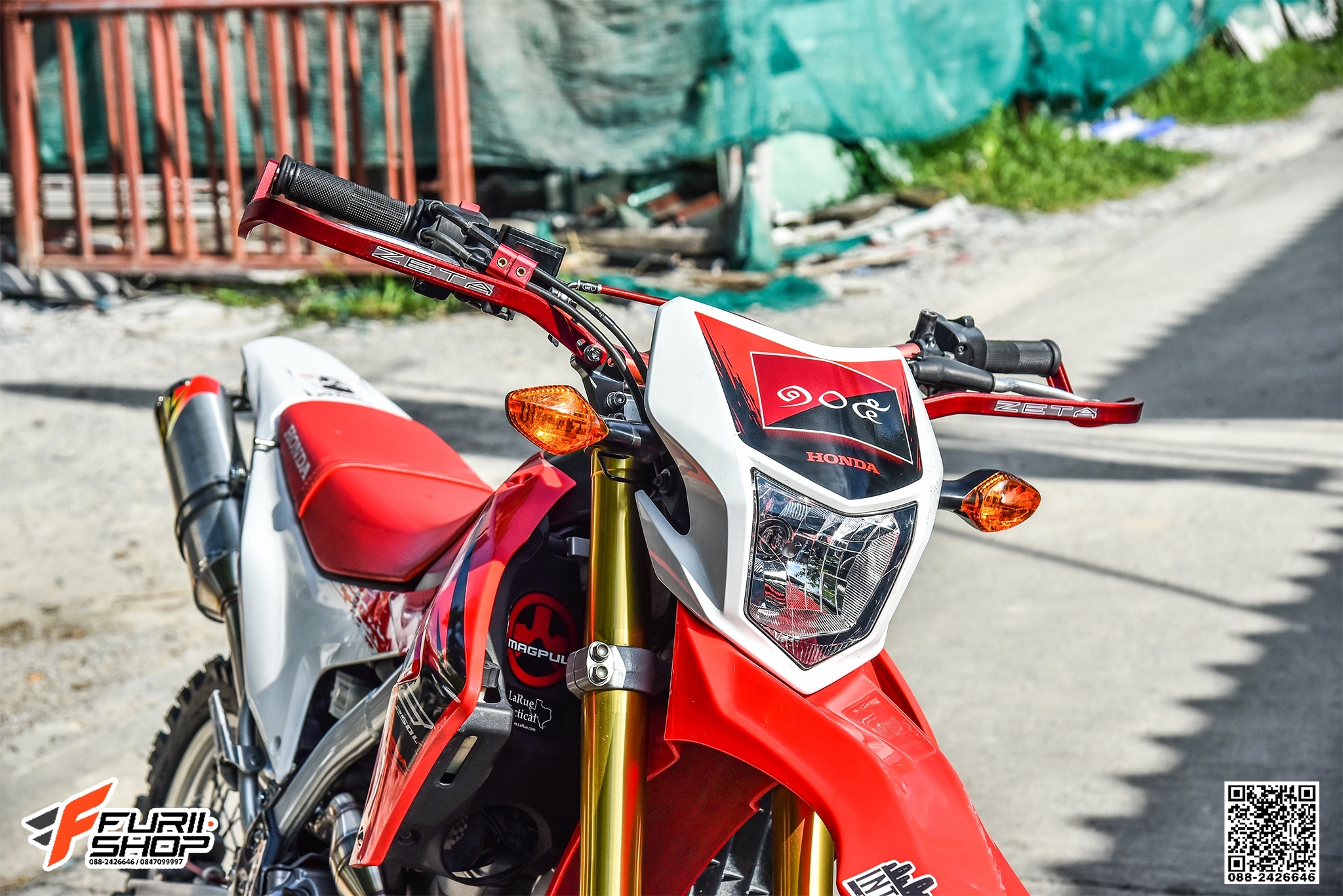 ชุดการ์ดแฮนด์ ZETA สีแดง FOR HONDA CRF250