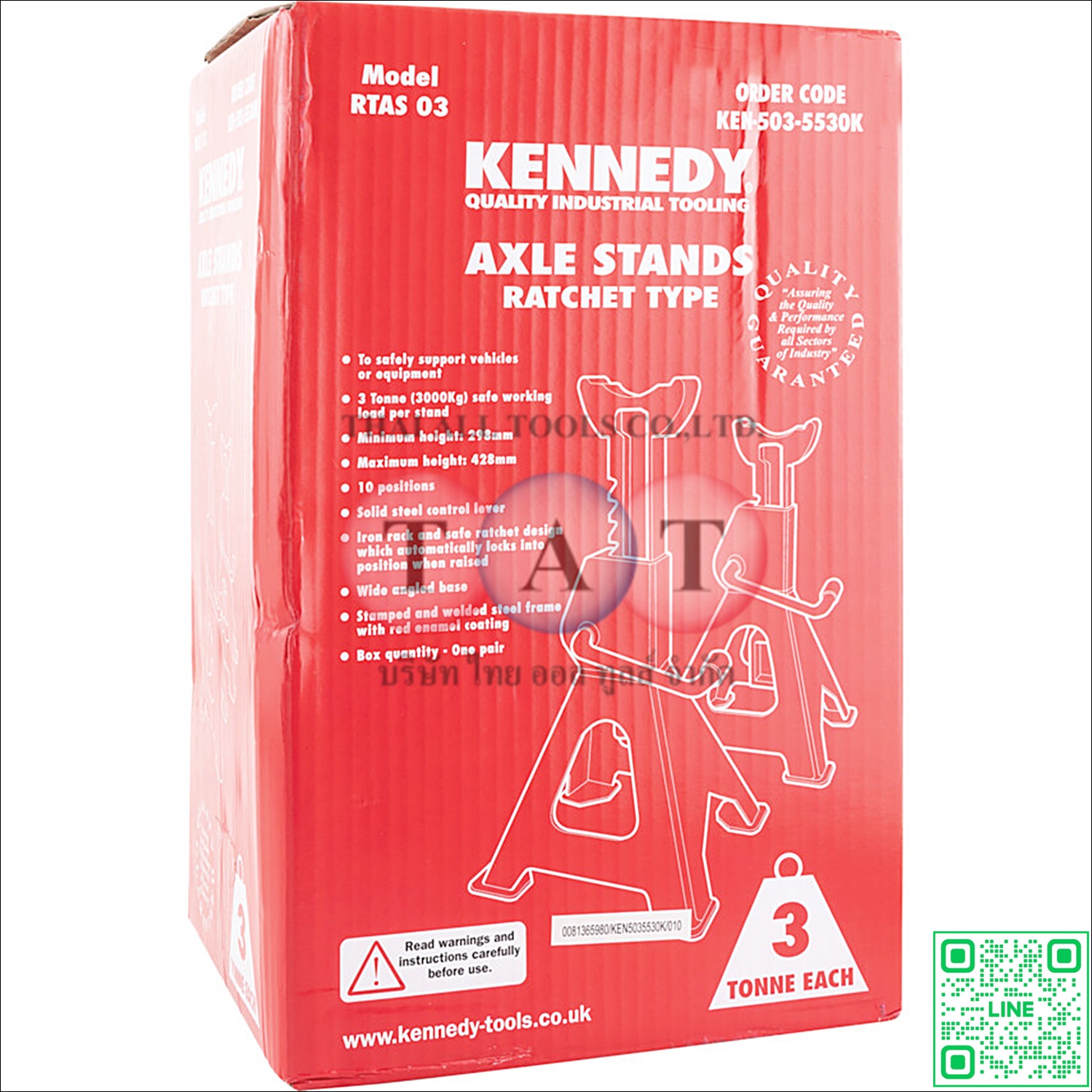 KENNEDY 3-TONNE AXLE STANDS (PR) KEN5035530K