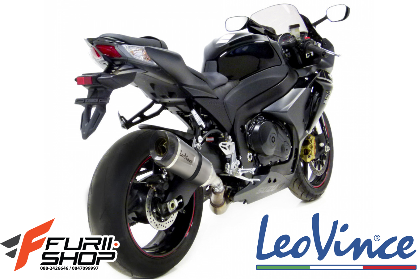 ท่อไอเสียมอเตอร์ไซค์ LEOVINCE TITANIUM SLIP-ON FOR SUZUKI GSX-R1000