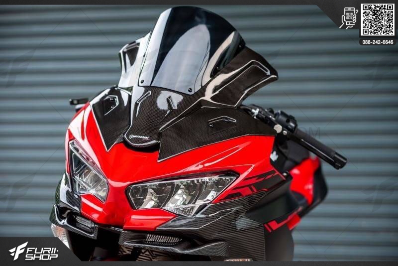 ชิว+ฝาปิดรูกระจก MOTOZAAA FOR KAWASAKI NINJA400