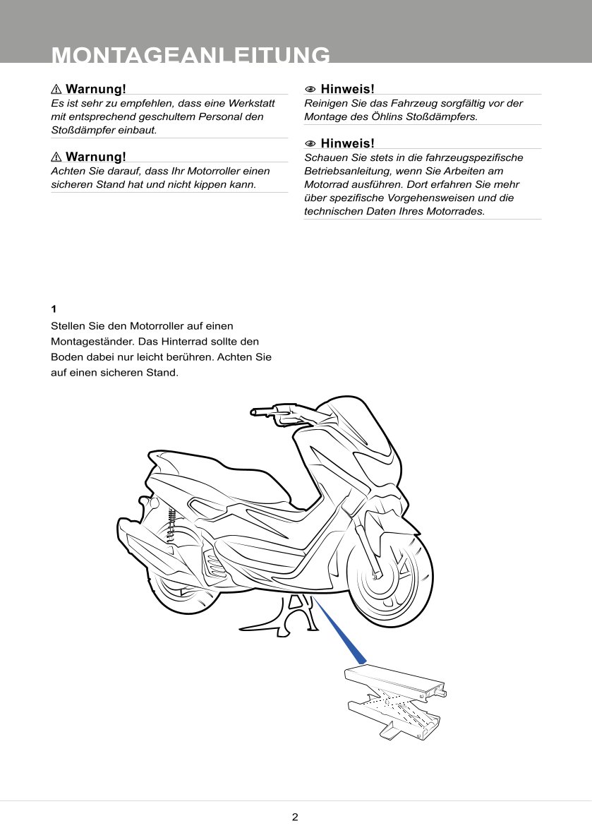 โช๊คหลังแต่ง Ohlins YA020 For Yamaha N-Max 155 ปี 2020-2023