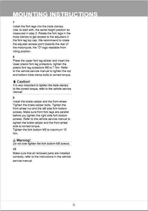 โช๊คหน้า โช๊คอัพ โช๊คแต่ง โช๊คมอเอตร์ไซค์ OHLINS FGHO1896 RXF48 FOR HONDA CRF250R 2016-2018
