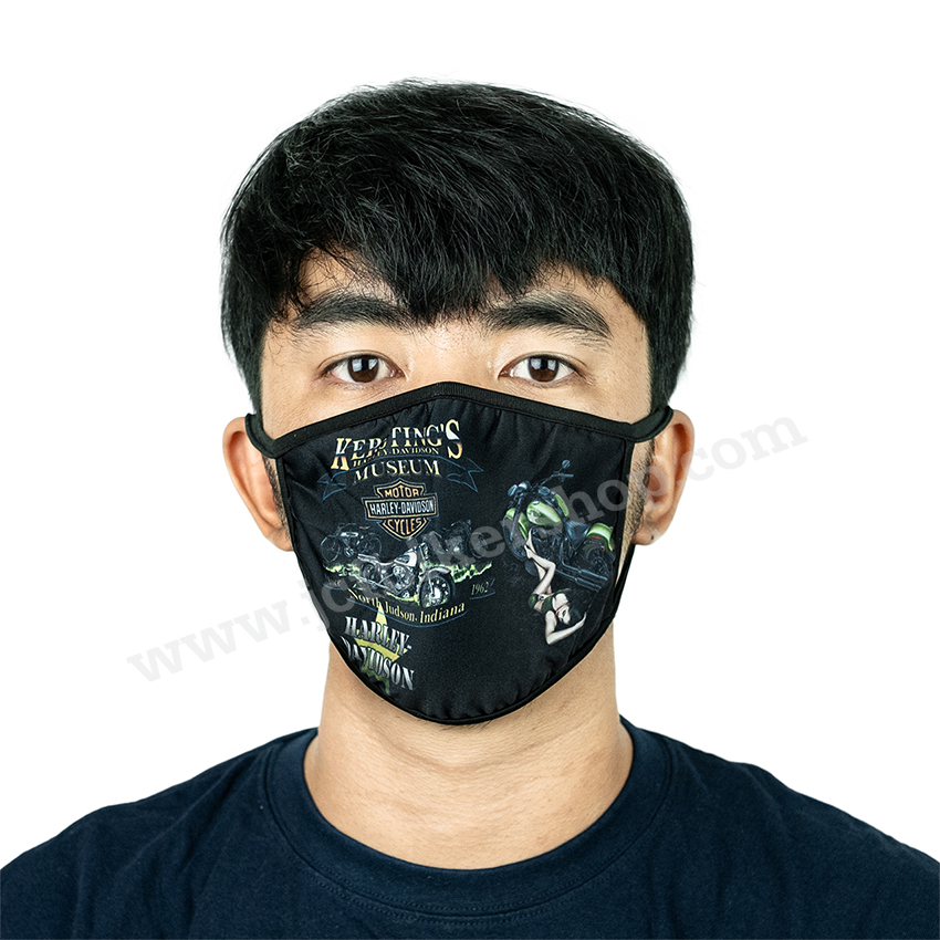 ผ้าปิดจมูกลายHDกันมลภาวะผ้านาโนแห้งไวมีที่เปลี่ยนแผ่นกรองลวดลายคมชัด #01