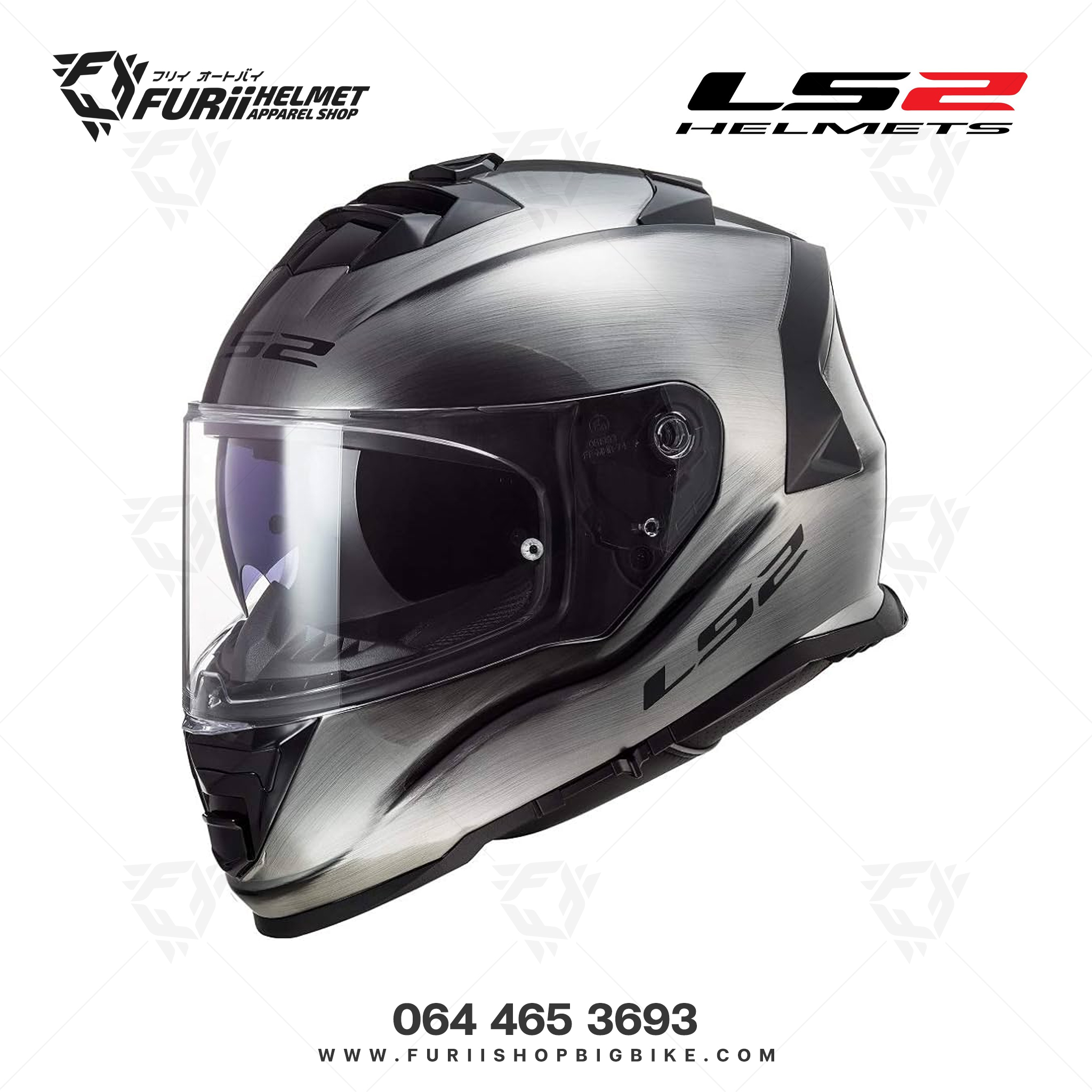 หมวกกันน็อค LS2 Helmet FF800 STROM : JEANS TITANIUM