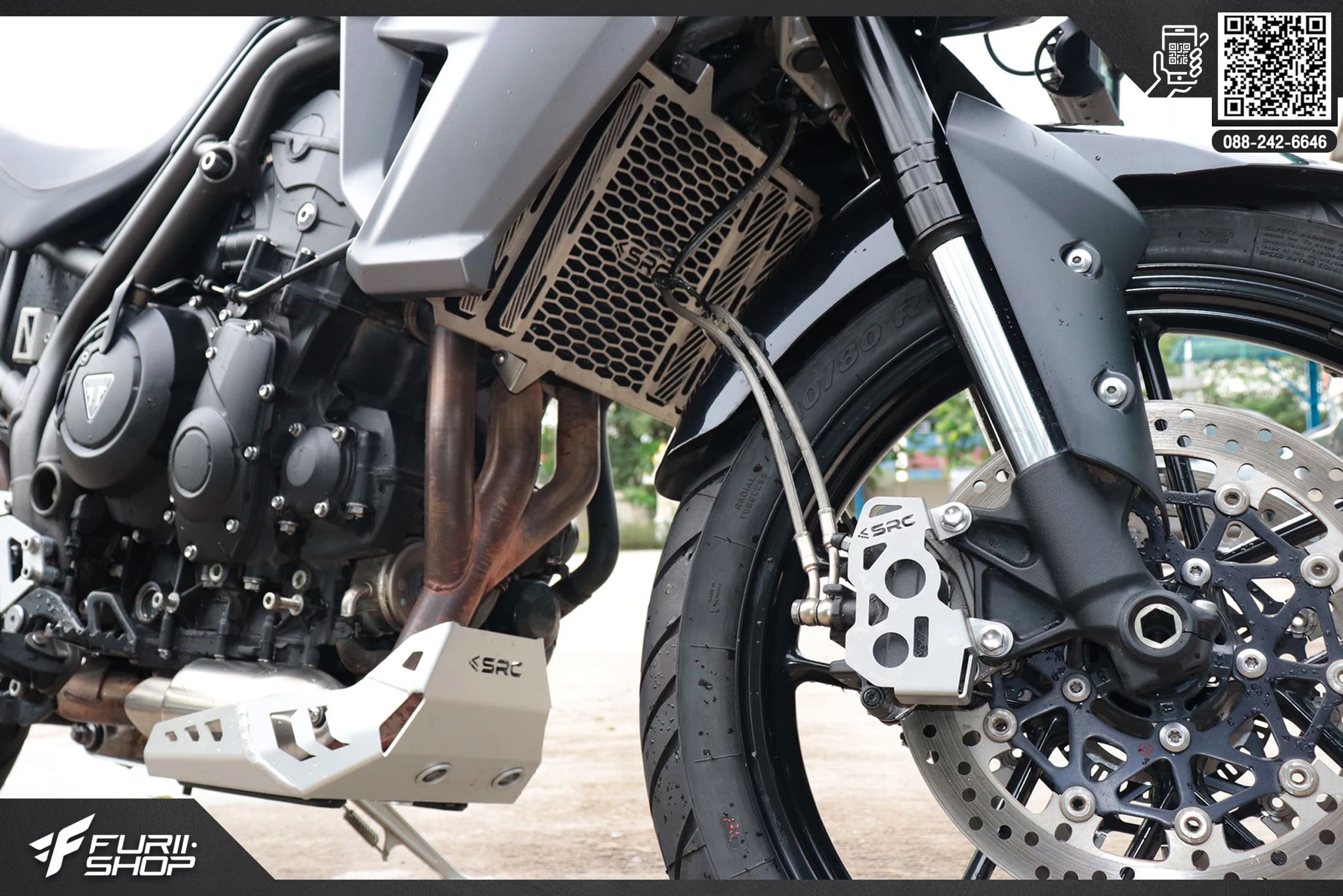 การ์ดปั้มเบรคหน้า SRC Triumph Tiger 800