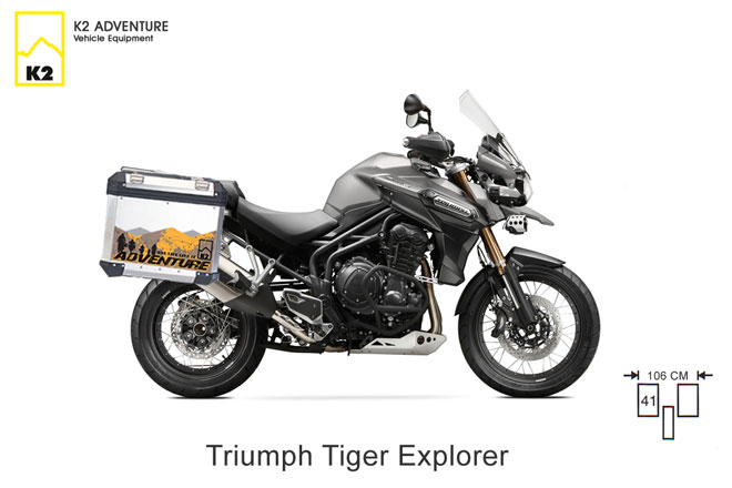 กล่องข้าง ปี๊บข้าง 2 ใบ พร้อมแร็ค K2 PRO 41L หลบท่อ FOR Triumph Tiger 1200 ท่อมอเตอร์ไซค์ ท่อแต่ง ท่อสูตร ท่อบิ๊กไบค์ ท่อBigbike ท่อไอเสีย