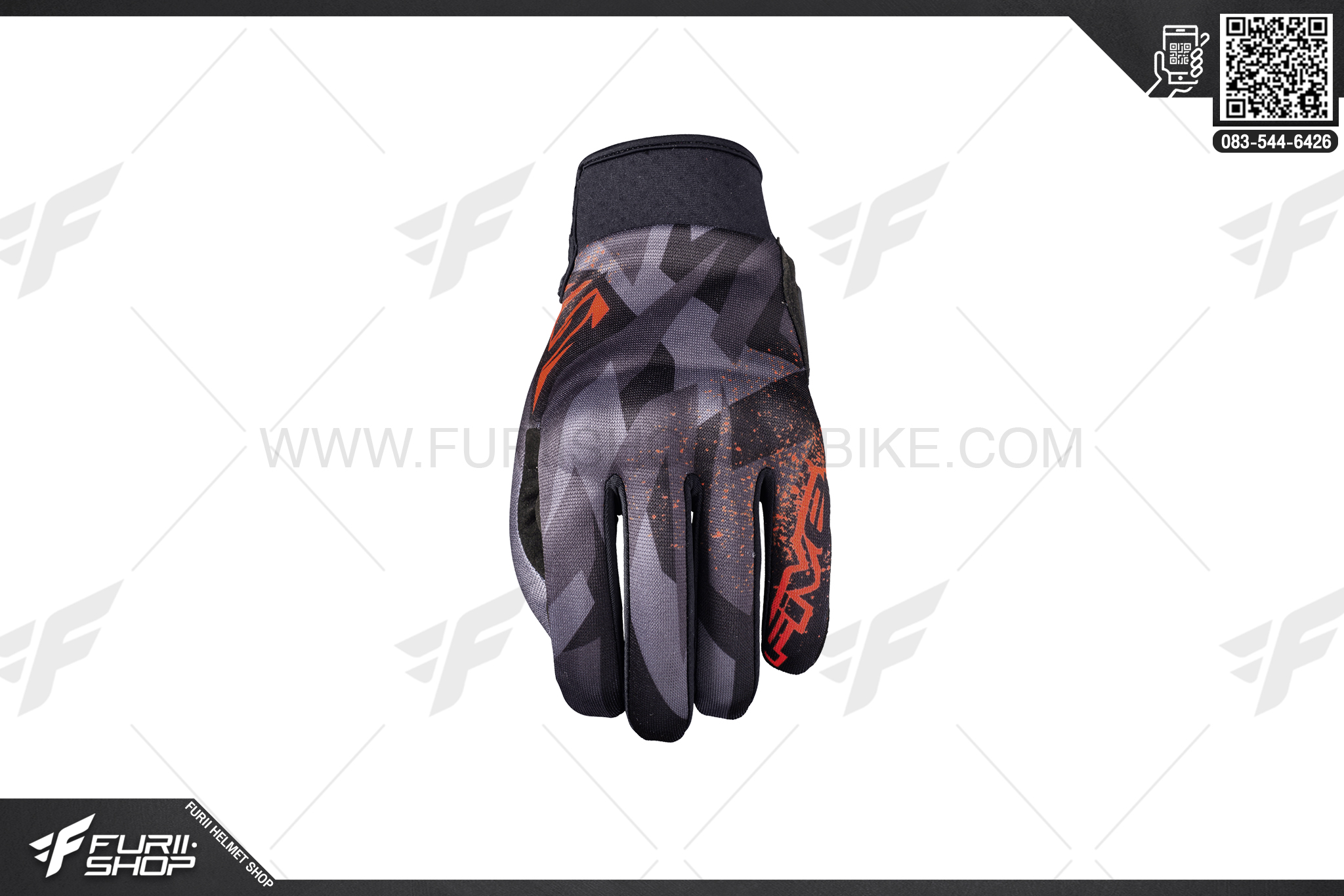 ถุงมือ Five Globe Replica Camo fluo red