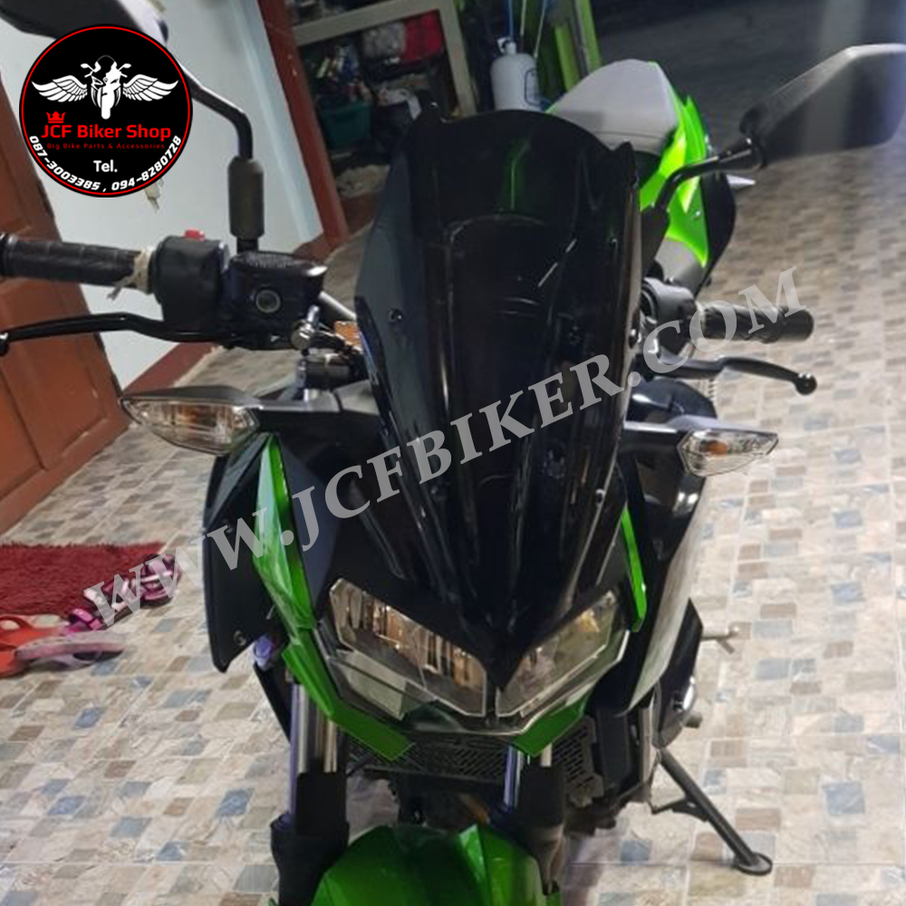 ชิวหน้า,บังไมล์,ชิวหน้าแต่ง Z250/Z400 ปี2019-2021 วัสดุโพลีคาร์บอเนตเนื้องานเงาเป็นพิเศษ