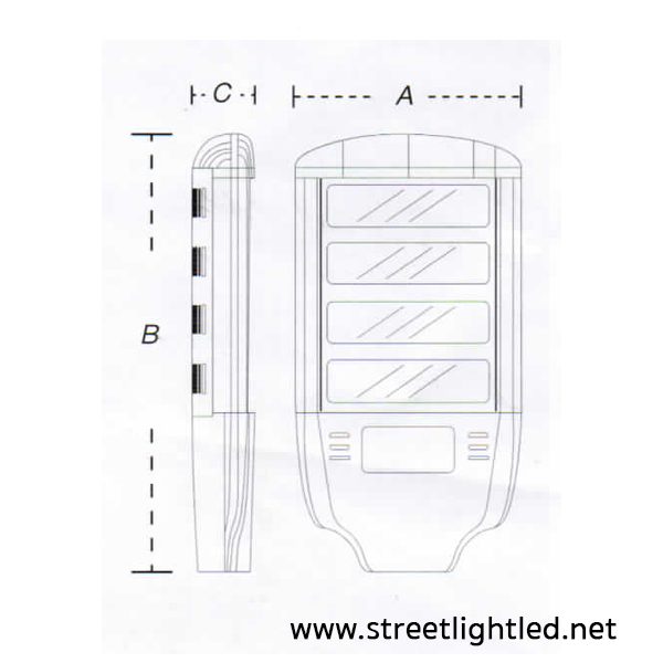 โคมไฟถนน LED GATA 120w (แสงขาว)