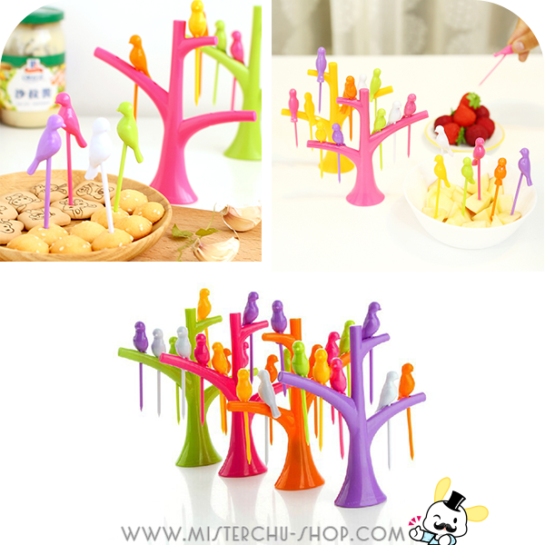 Birdie fruit fork ชุดไม้จิ้มผลไม้