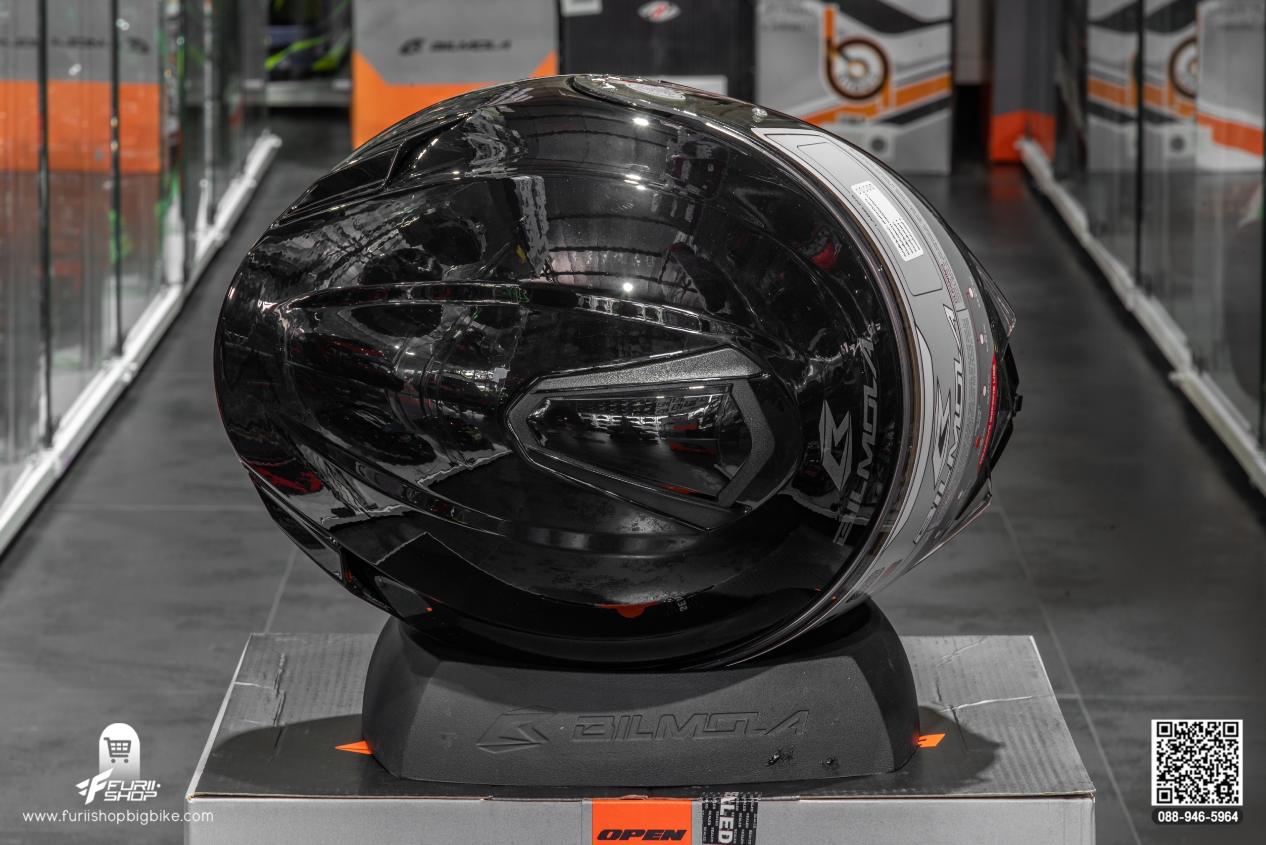 หมวกกันน็อค BIMOLA EXPLORER PLAIN BLACK (GLOSSY)