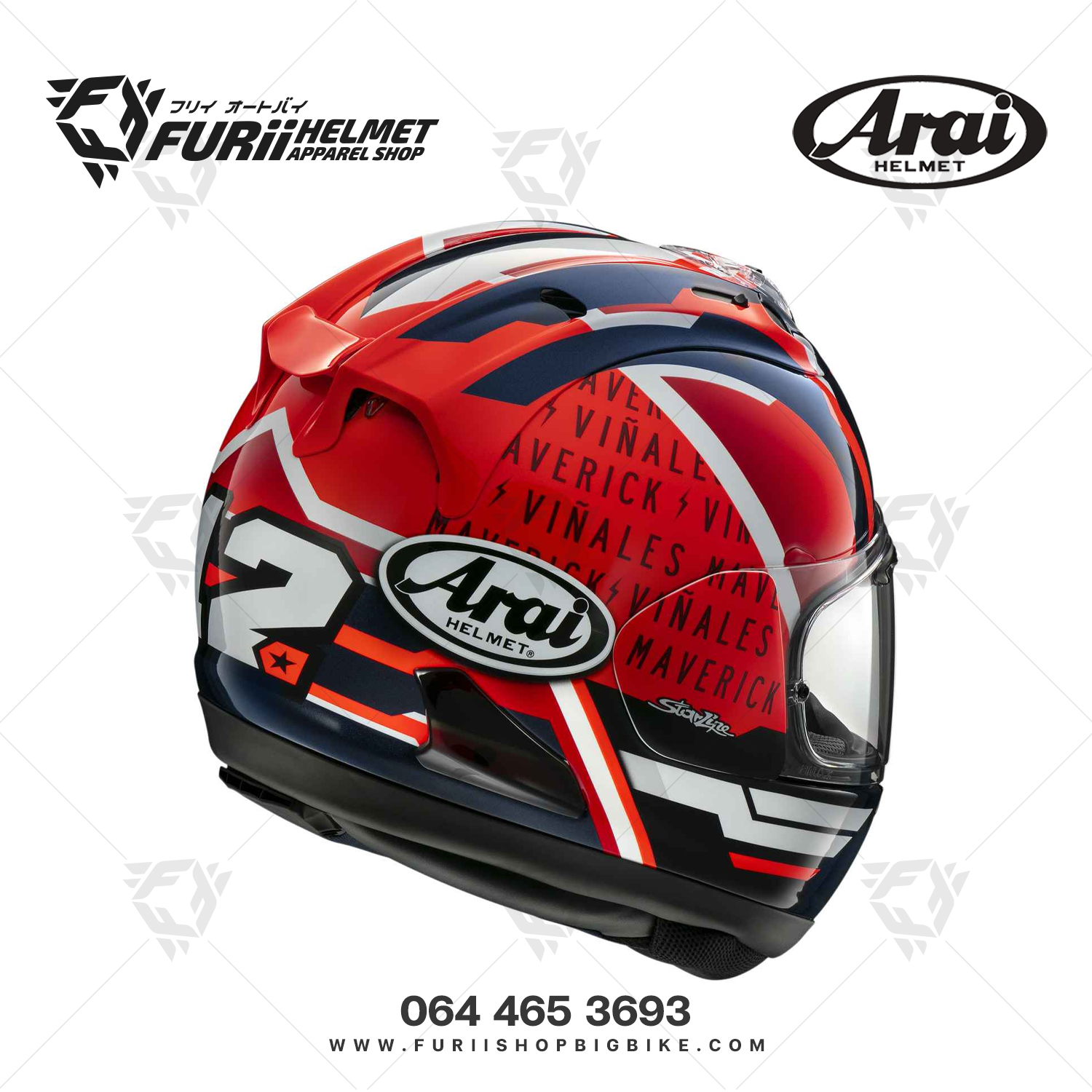 หมวกกันน็อคเต็มใบ Arai : RX-7V EVO Maverick GP5 New 2024