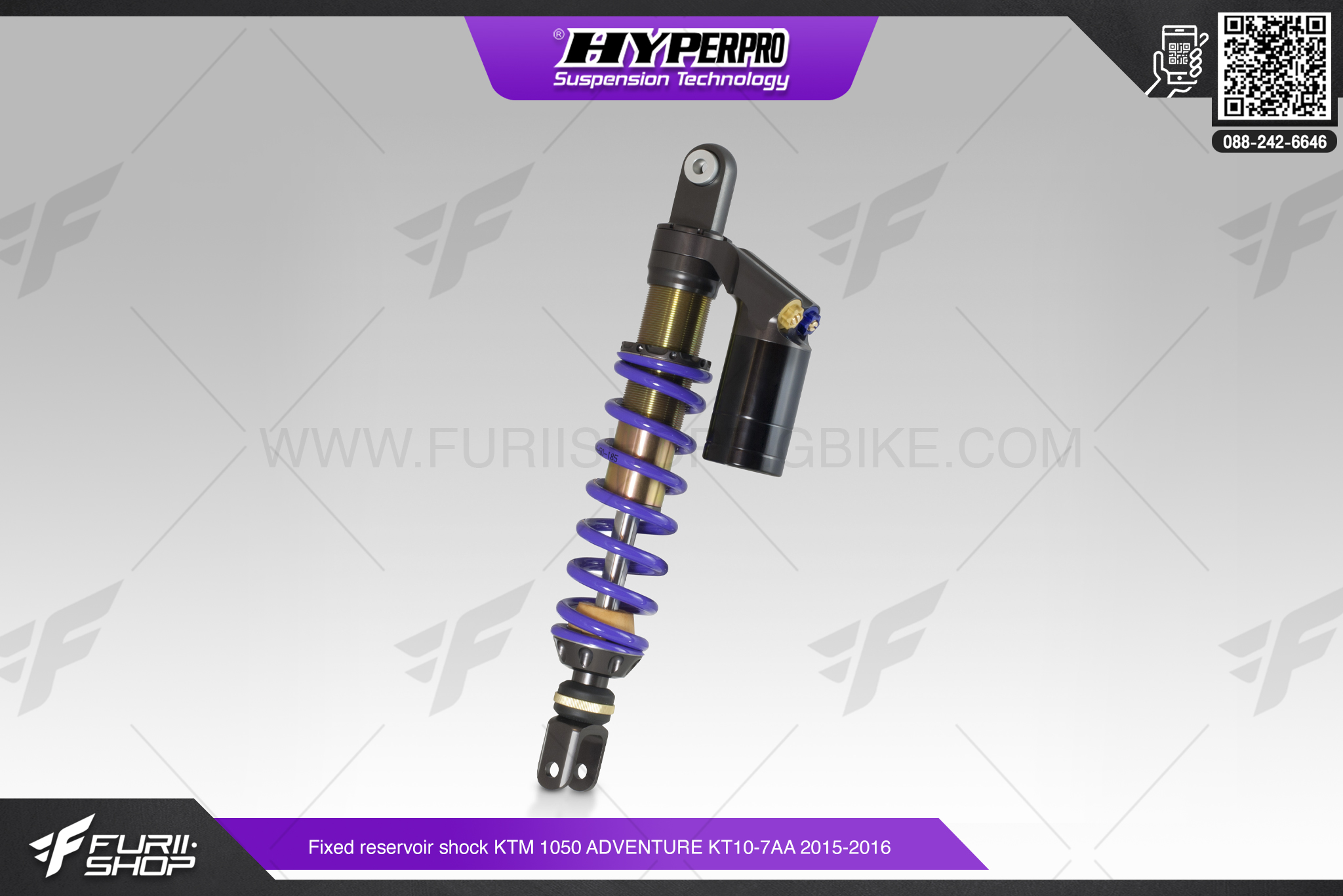 โช้คหลัง HYPERPRO Fixed reservoir shock KTM 1050 ADVENTURE KT10-7AA 2015 2016