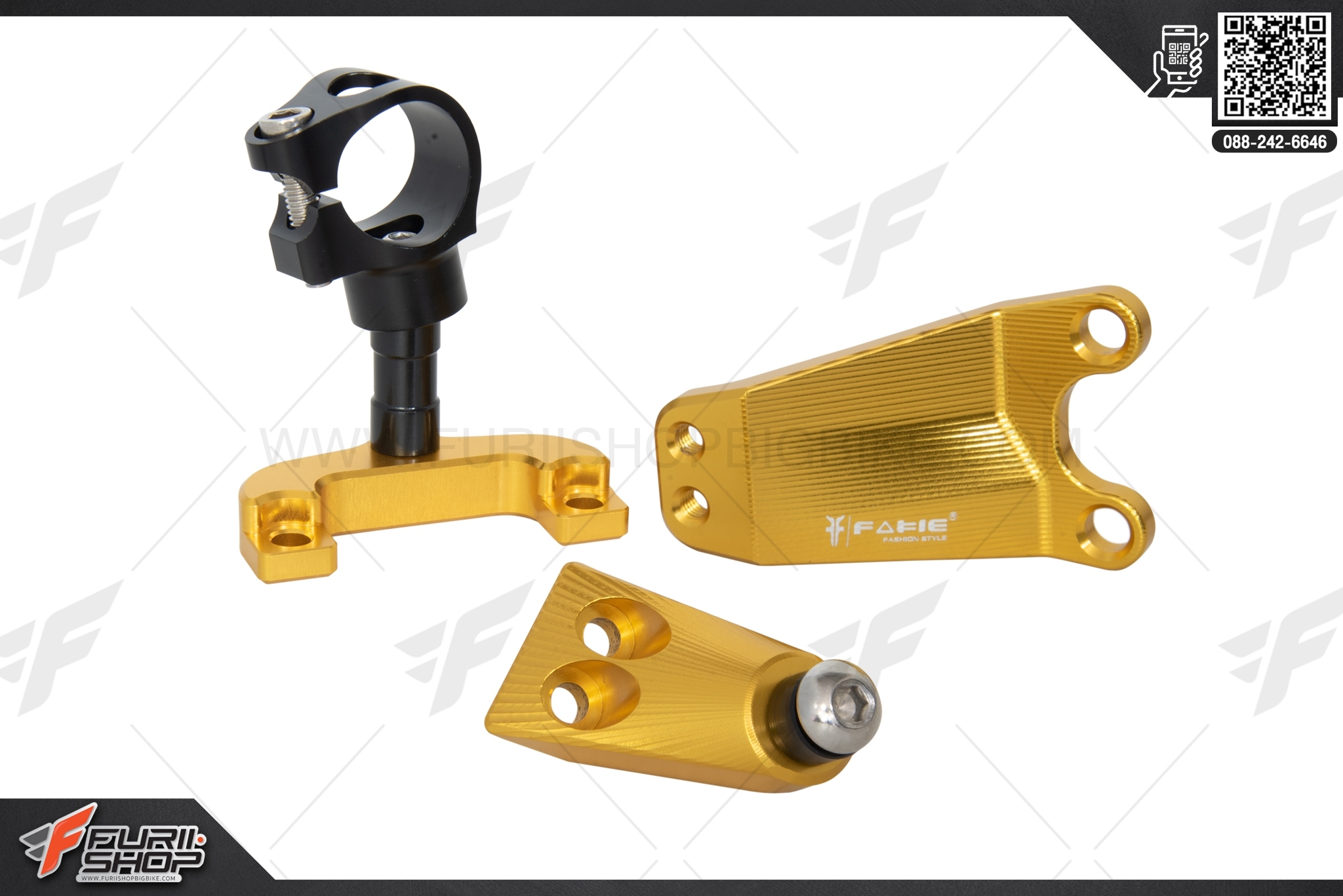 ขาจับกันสะบัด Fakie ER6N สีทอง