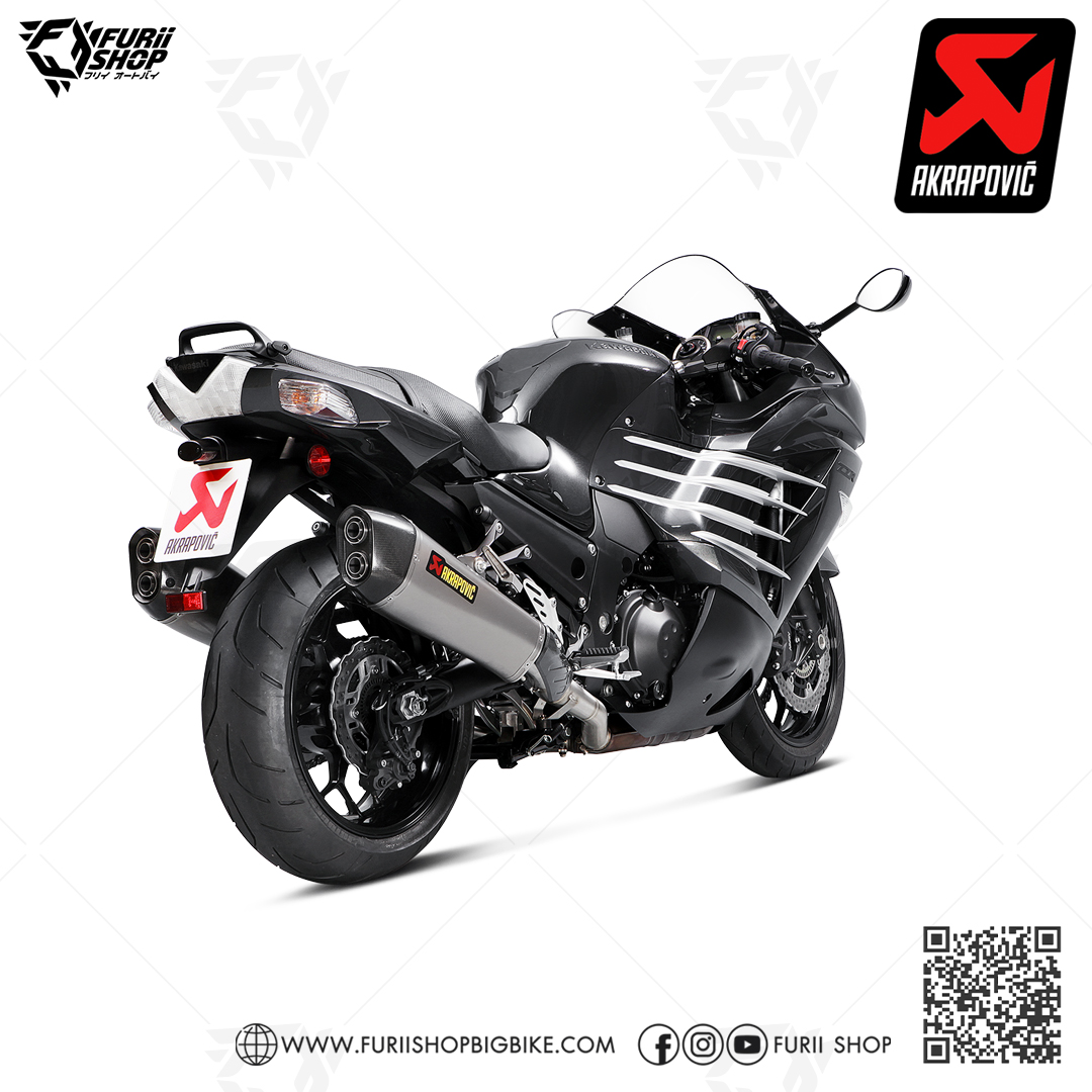 ท่อแต่ง Akrapovic Slip On Titanium : for Kawasaki Zx-14R 06-20