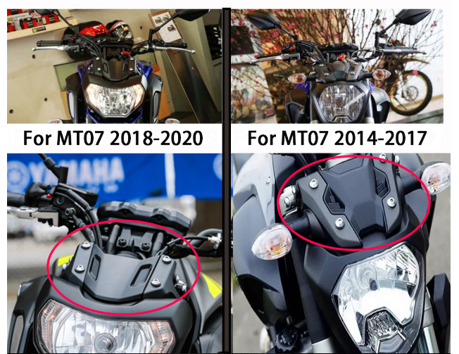 ชิวหน้า,บังไมล์,ชิวหน้าแต่งสำหรับ YAMAHA MT07 ปี 2018-2020 V1