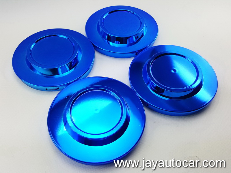 ฝาล้อรถยนต์ ฝาล้อแม็กซ์ ฝาแม็กแต่ง ขนาด 105 มิล สีฟ้า สำหรับ ล้อแม็ก กะบะ Toyota Mitsubishi Ford 1ชุด 4ชิ้น 105mm.