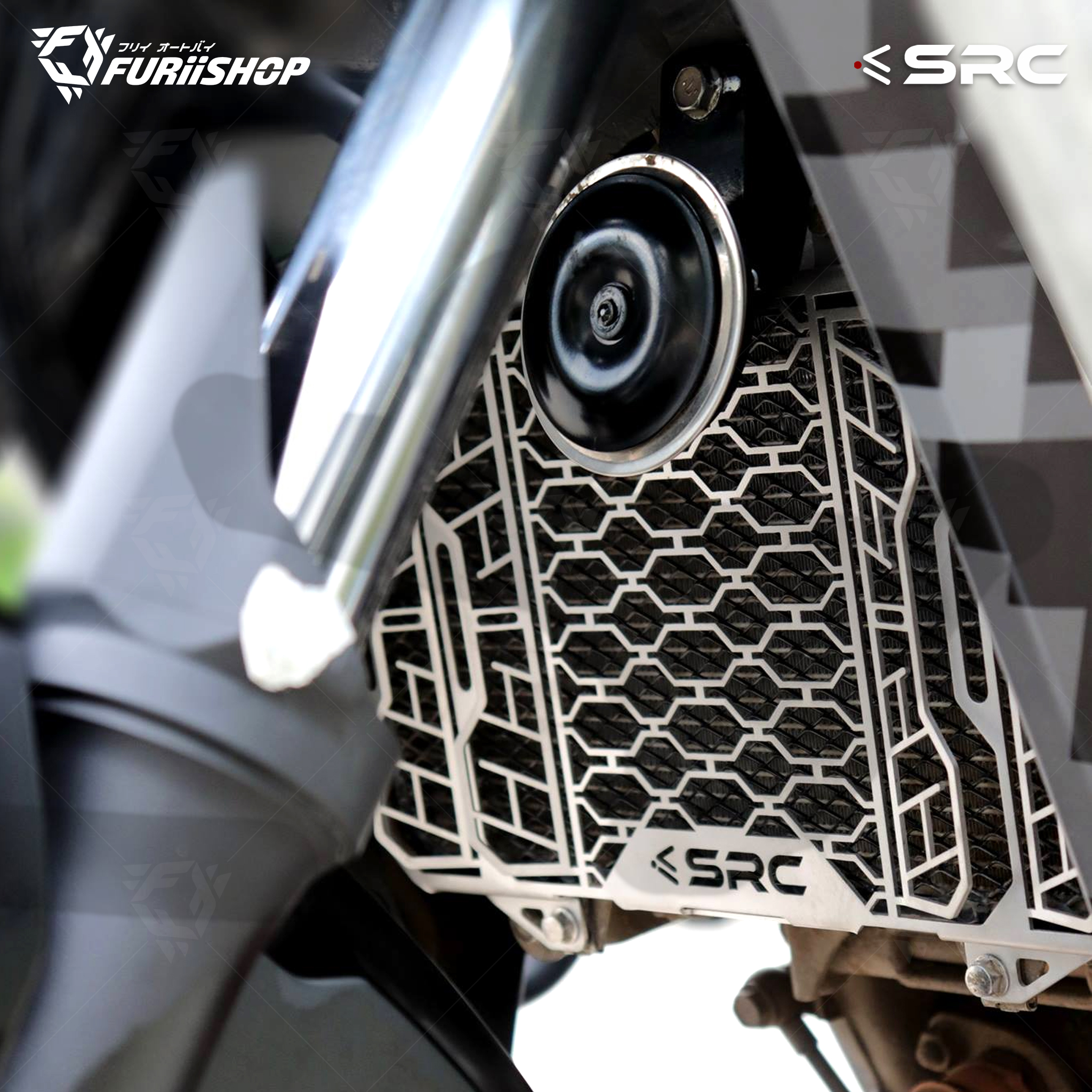 การ์ดหม้อน้ำ SRC RADIATOR GUARD For Kawasaki Versys X300