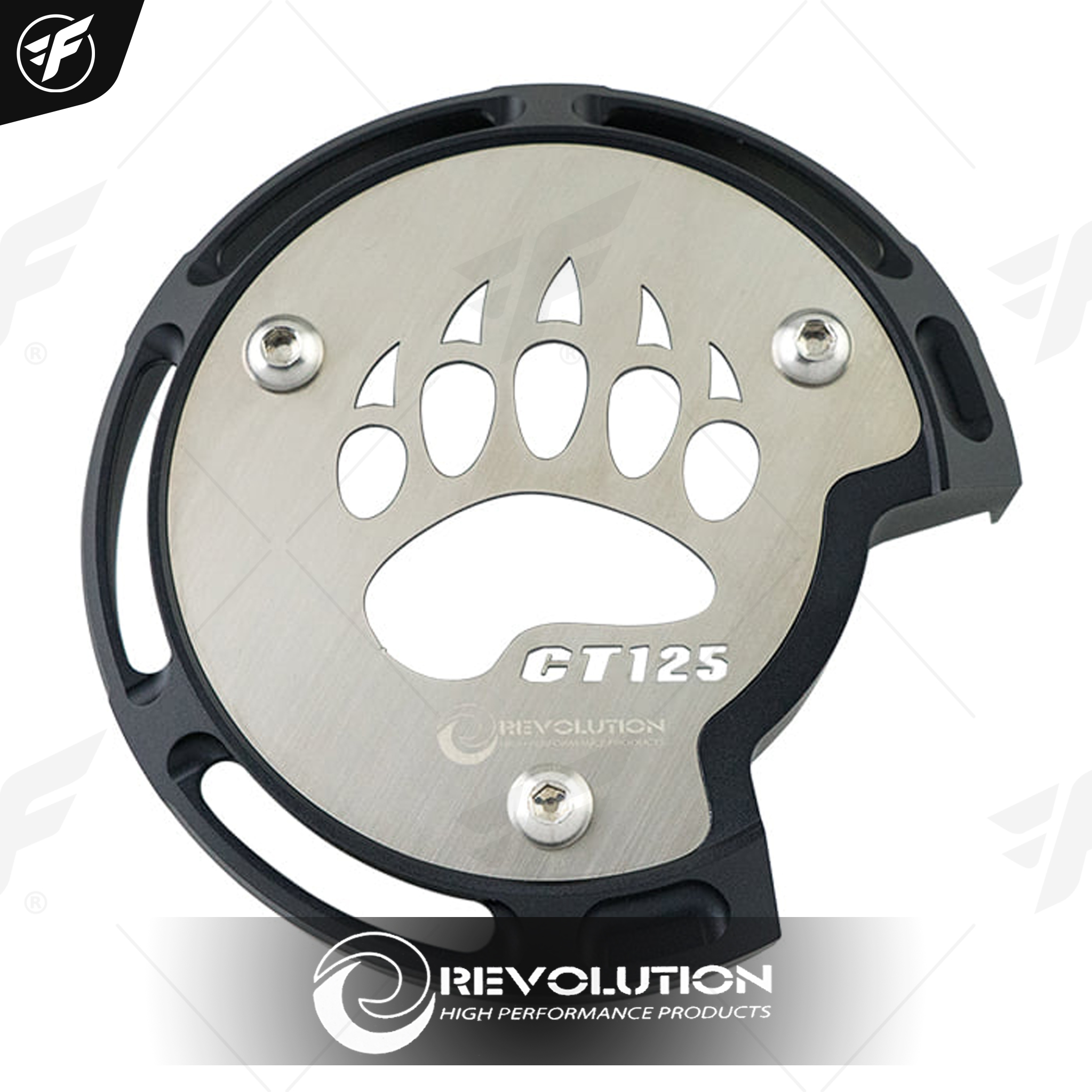 ฝาครอบเครื่องด้านR REVOLUTION CT-125 ดำ