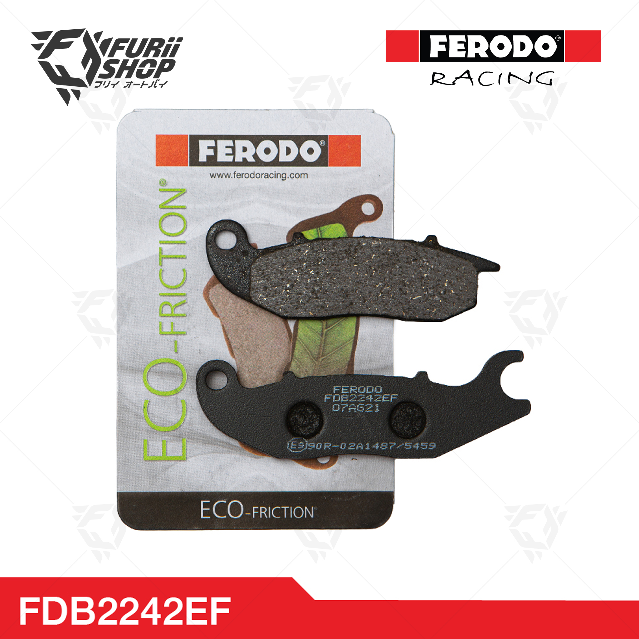 ผ้าเบรกหน้า FERODO RACING : For HONDA (FDB2242EF)