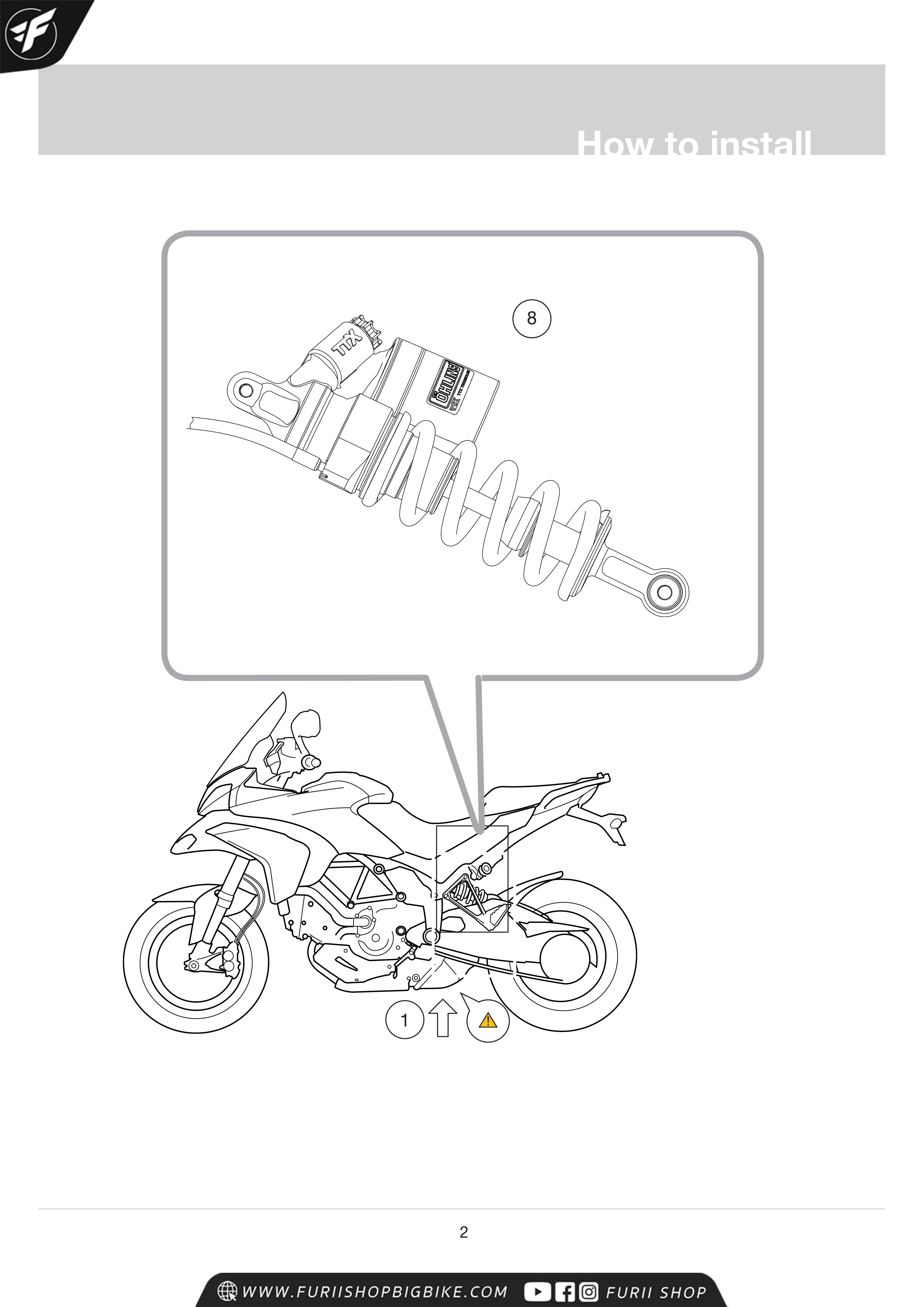 โช๊คหลัง OHLINS Sweden DU868 For Ducati Multistrada 2010-2014