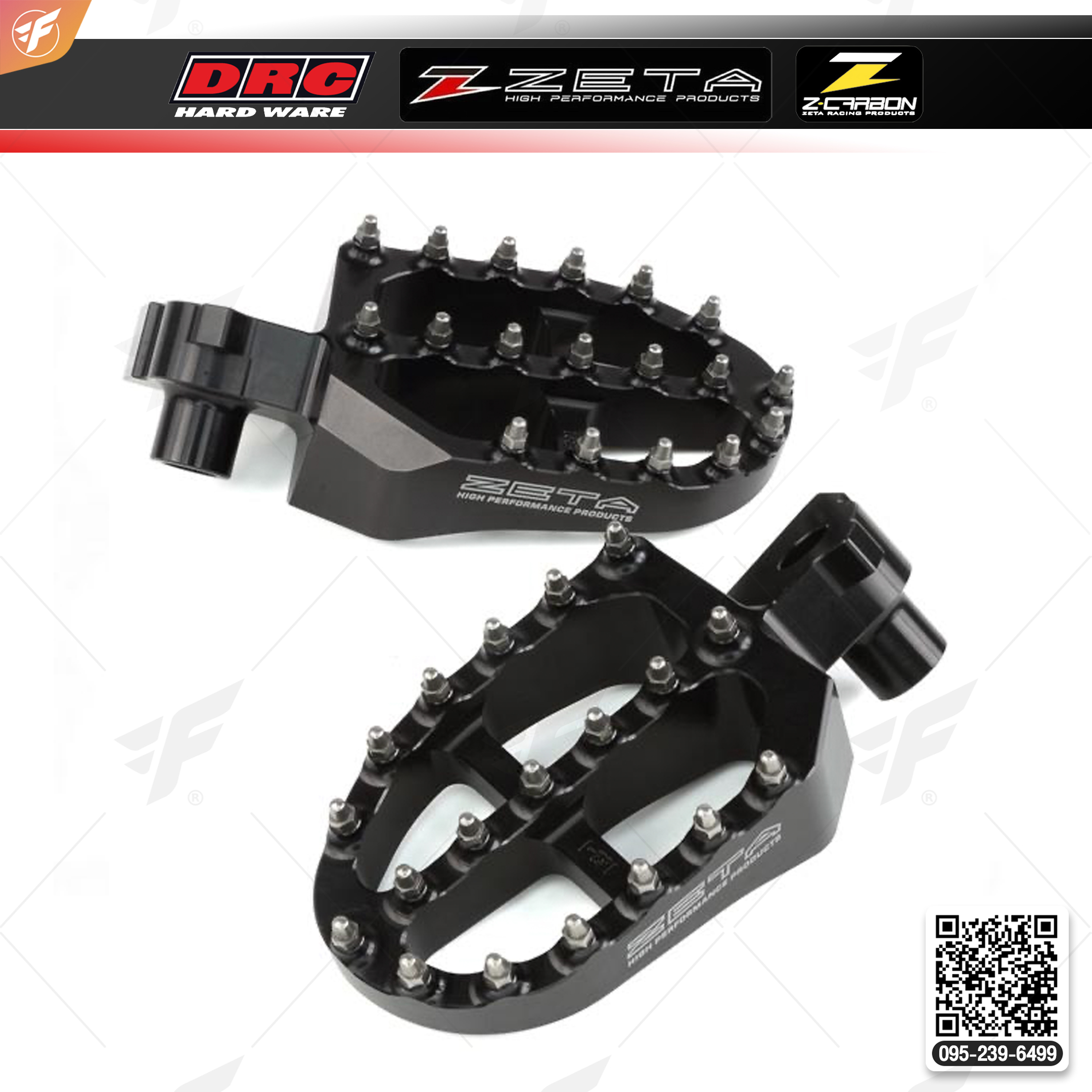 สินค้า ZETA ALUMINUM FOOTPEGS SEROW250/TRICKER BLACK (ZE93-1670)