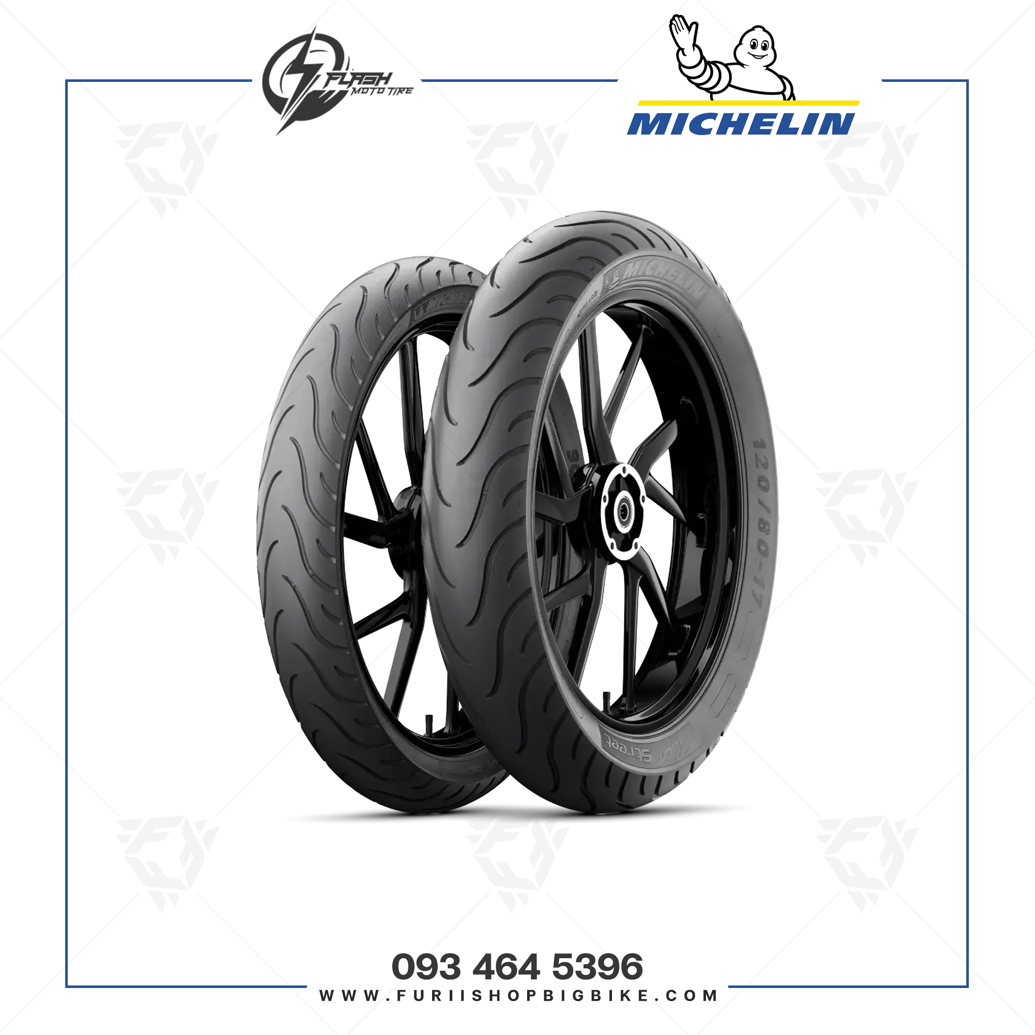 ยาง/ยางรถมอเตอร์ไซค์/ยางบิ๊กไบค์ MICHELIN PILOT STREET : 140/70-17 M/C 66S TL/TT