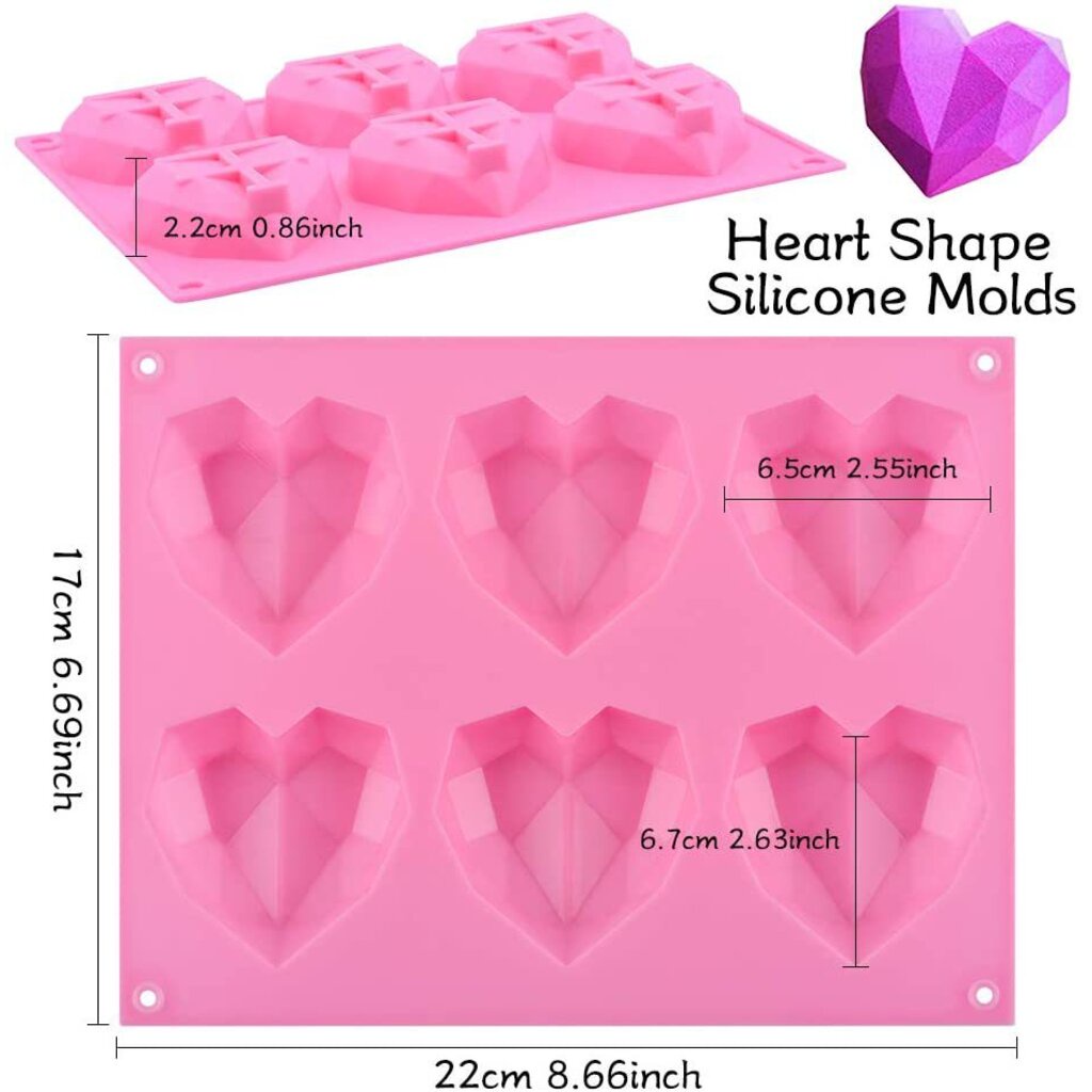 พิมพ์ซิลิโคนขนม พิมพ์วุ้น หัวใจ ไม้ทุบ เลือกแบบ