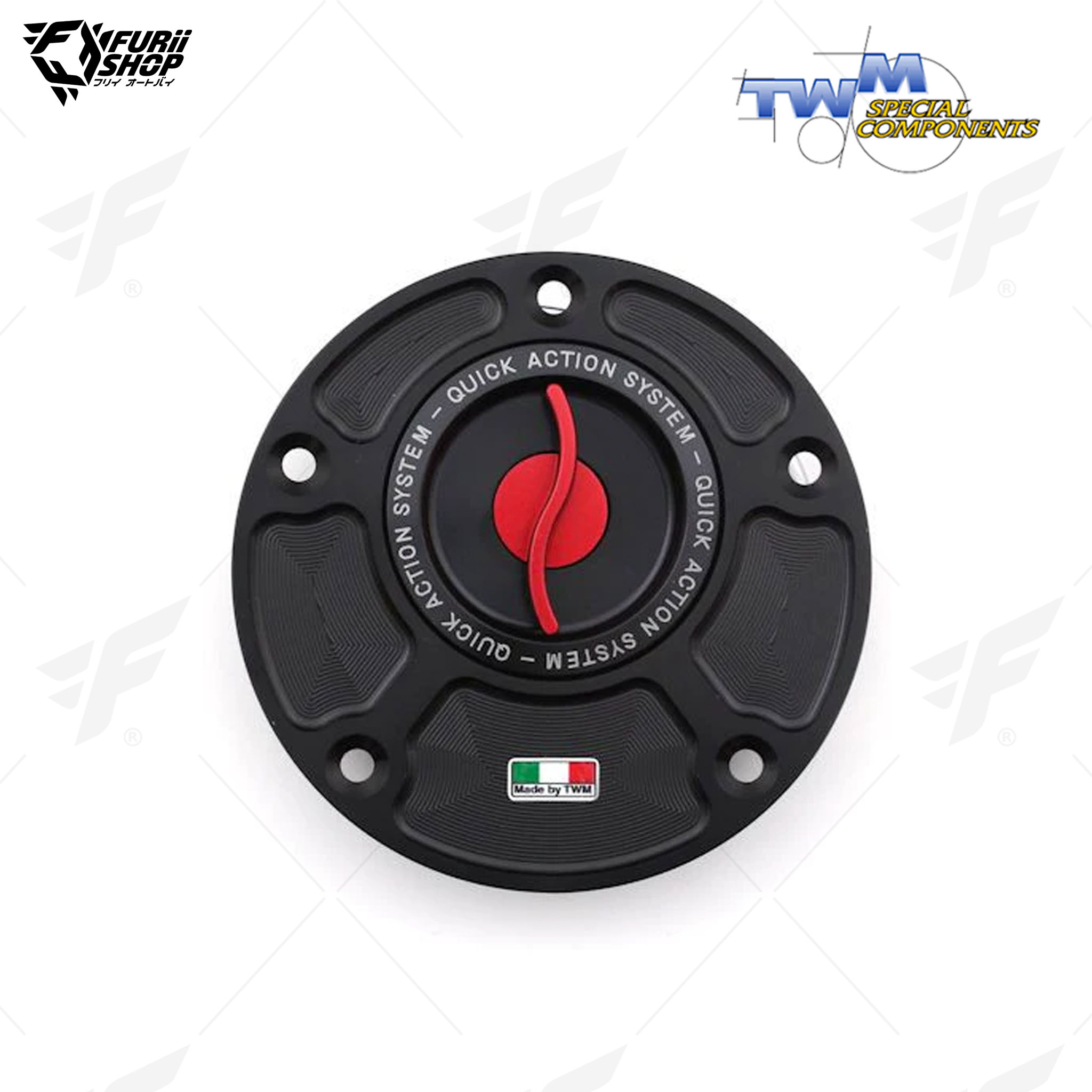 ฝาถังน้ำมัน Aluminium Fuel Cap TWM TYPR.01 : for Yamaha YZF-R3 15-21/YZF-R6 99-21/FZ 6/Fazer 04-16/FZR-750 06-16/YZF-R1 98-21/FZ 1/FZ 8/Fazer