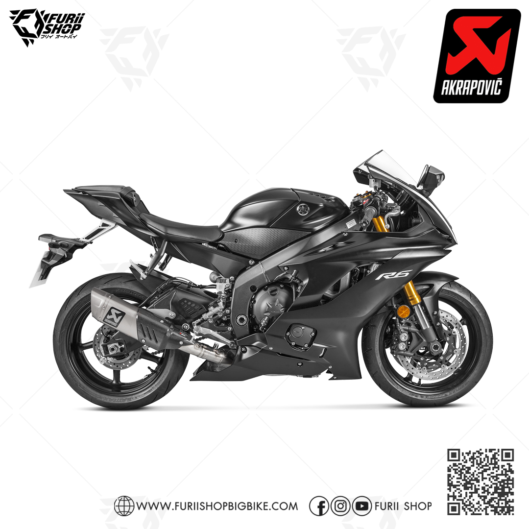 ท่อแต่ง Akrapovic Evolution GP ปลายดาบ No Servo Logo Aluminium Limited : for Yamaha R6 2017-2020 All new!!